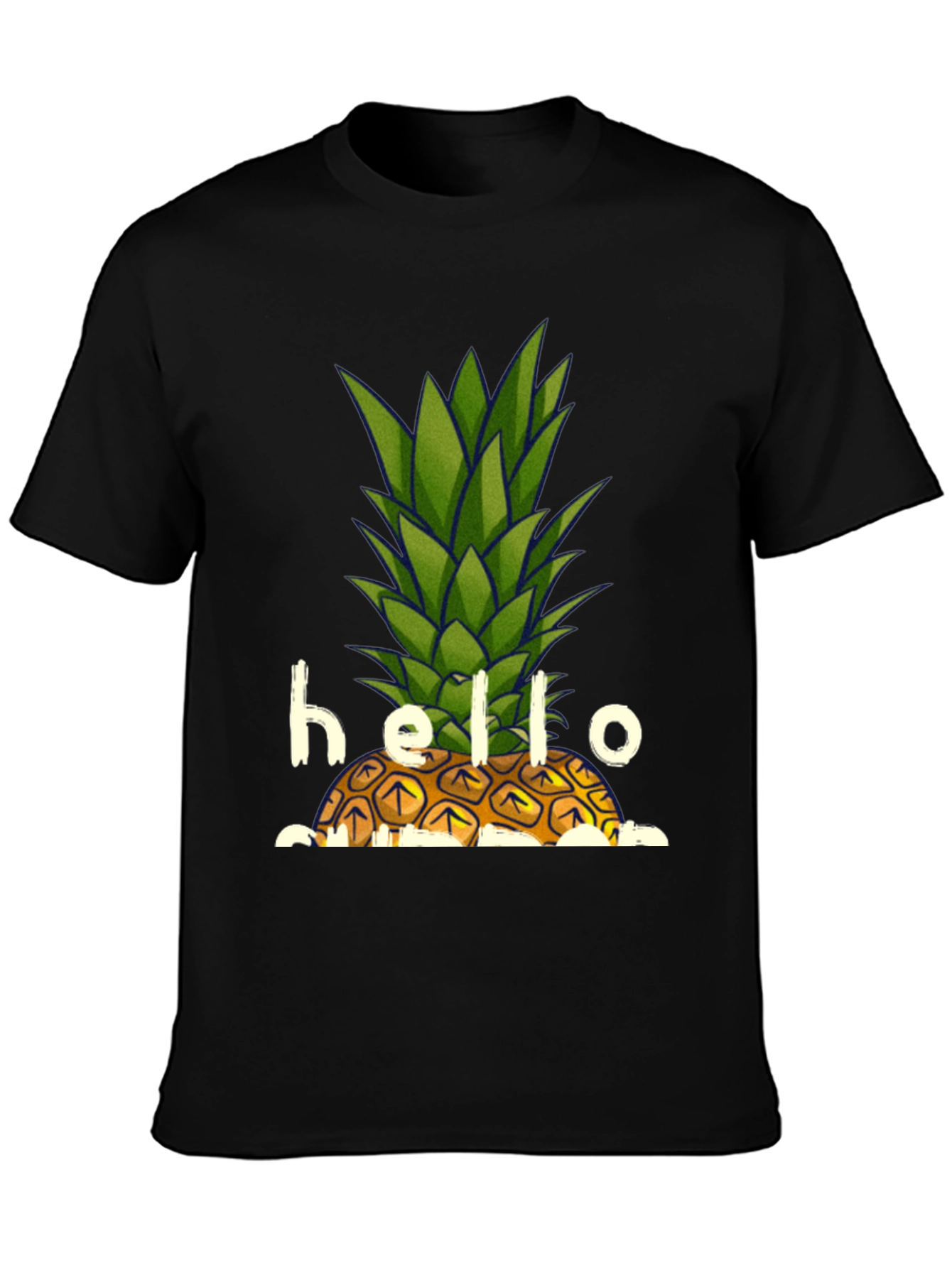 Hello Summer Pineapple Graphic T-Shirt