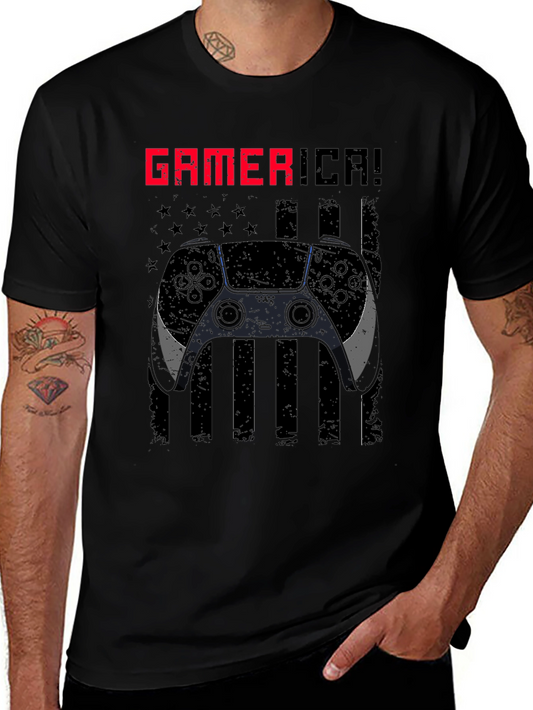 Gamerica Flag Controller Graphic Tee