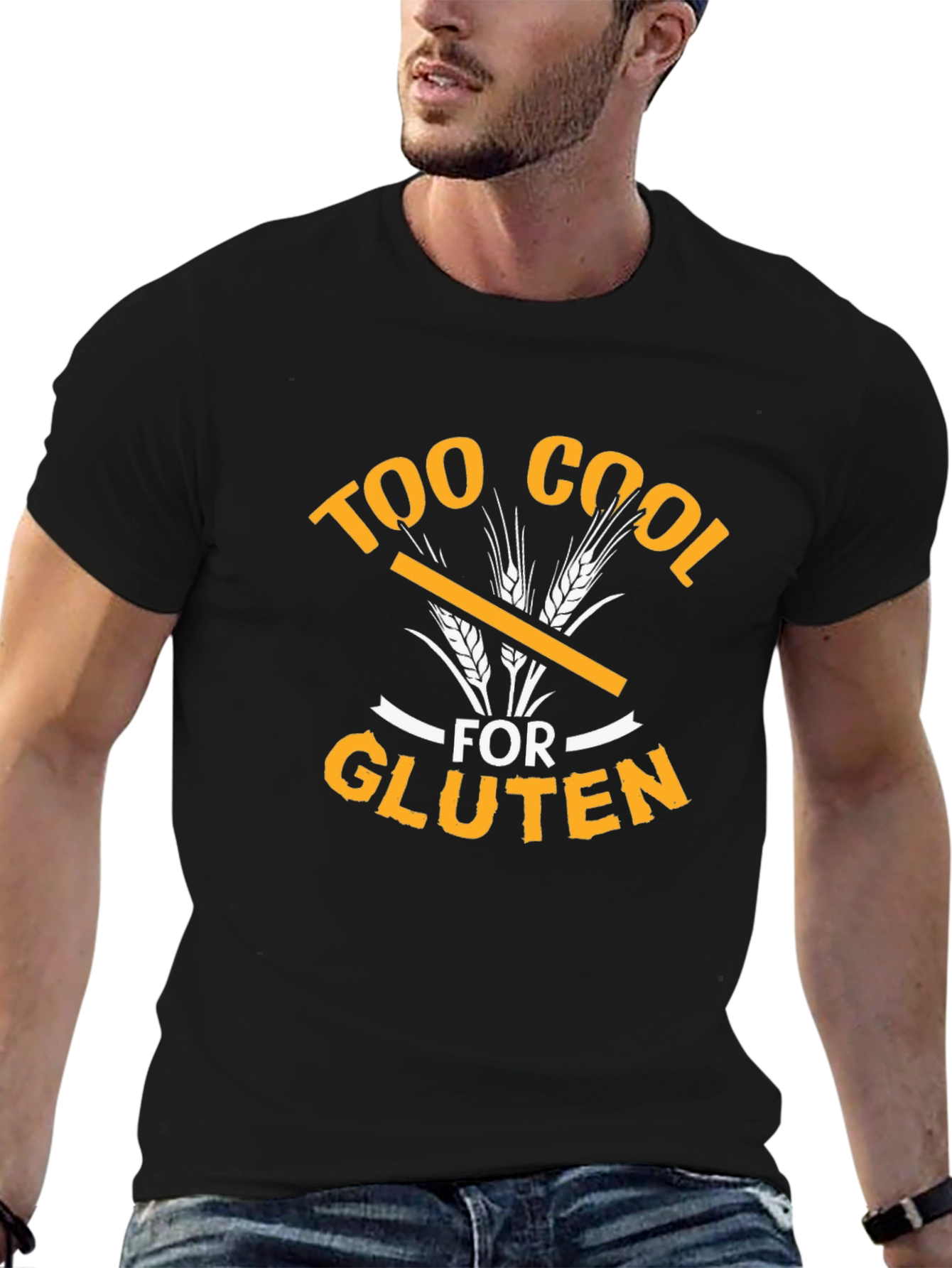 Too Cool For Gluten Graphic Tee - Black