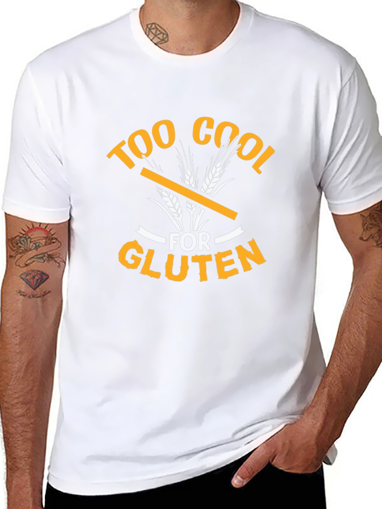 Too Cool For Gluten Graphic Tee - Black