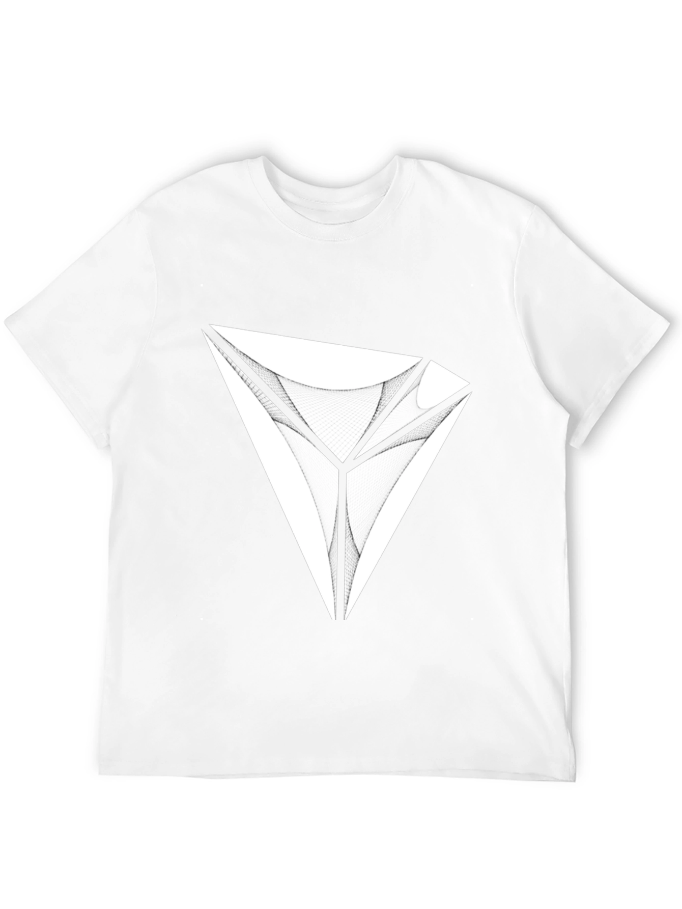Abstract Triangle Graphic Tee - Modern Black T-Shirt