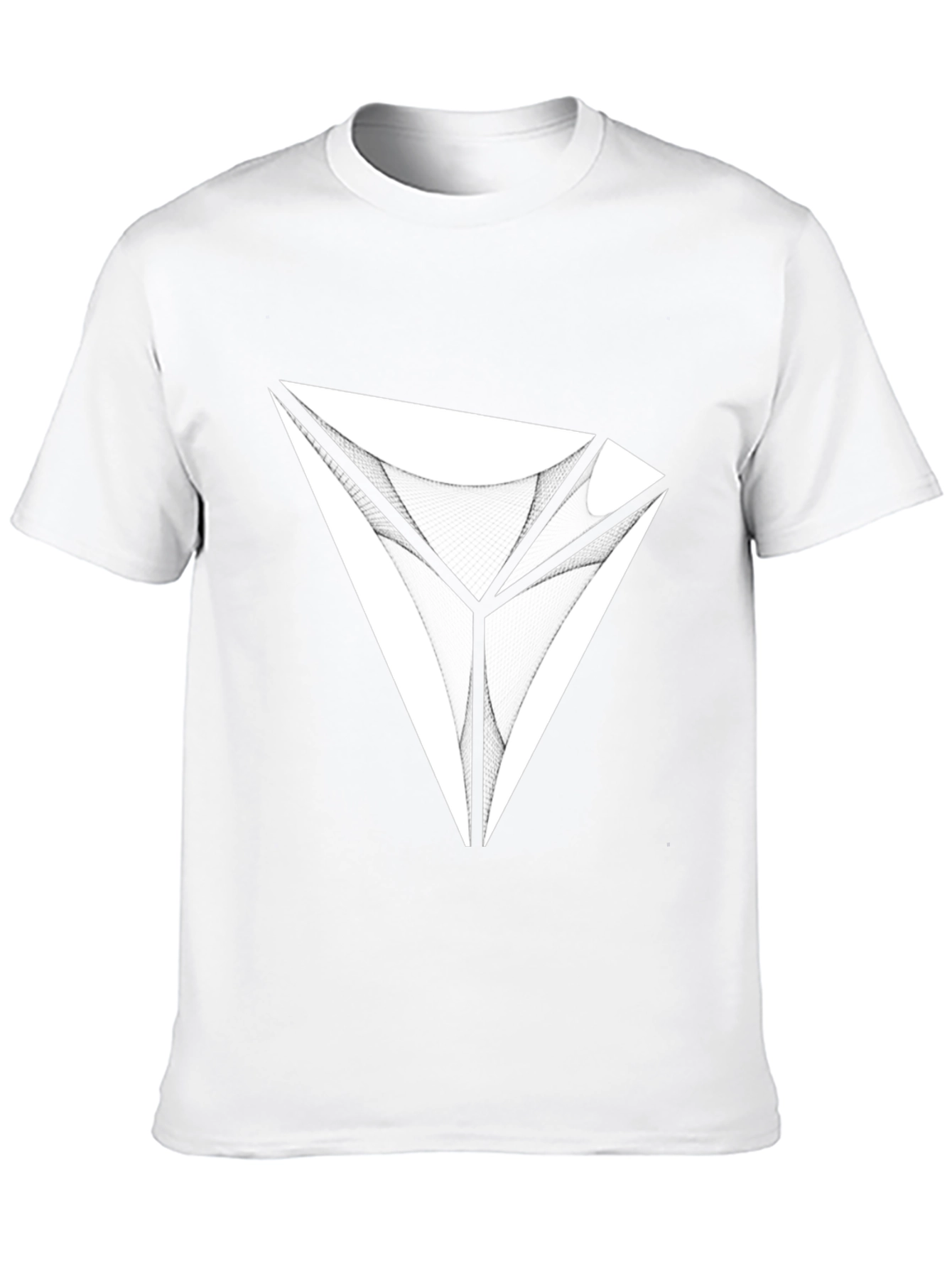Abstract Triangle Graphic Tee - Modern Black T-Shirt