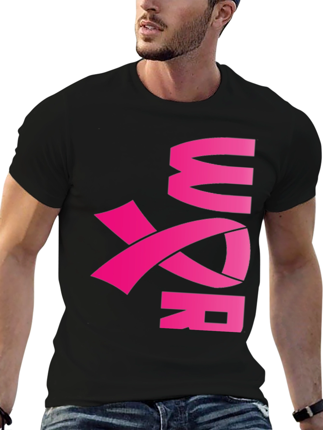 Pink Ribbon Warrior T-Shirt - Breast Cancer Awareness