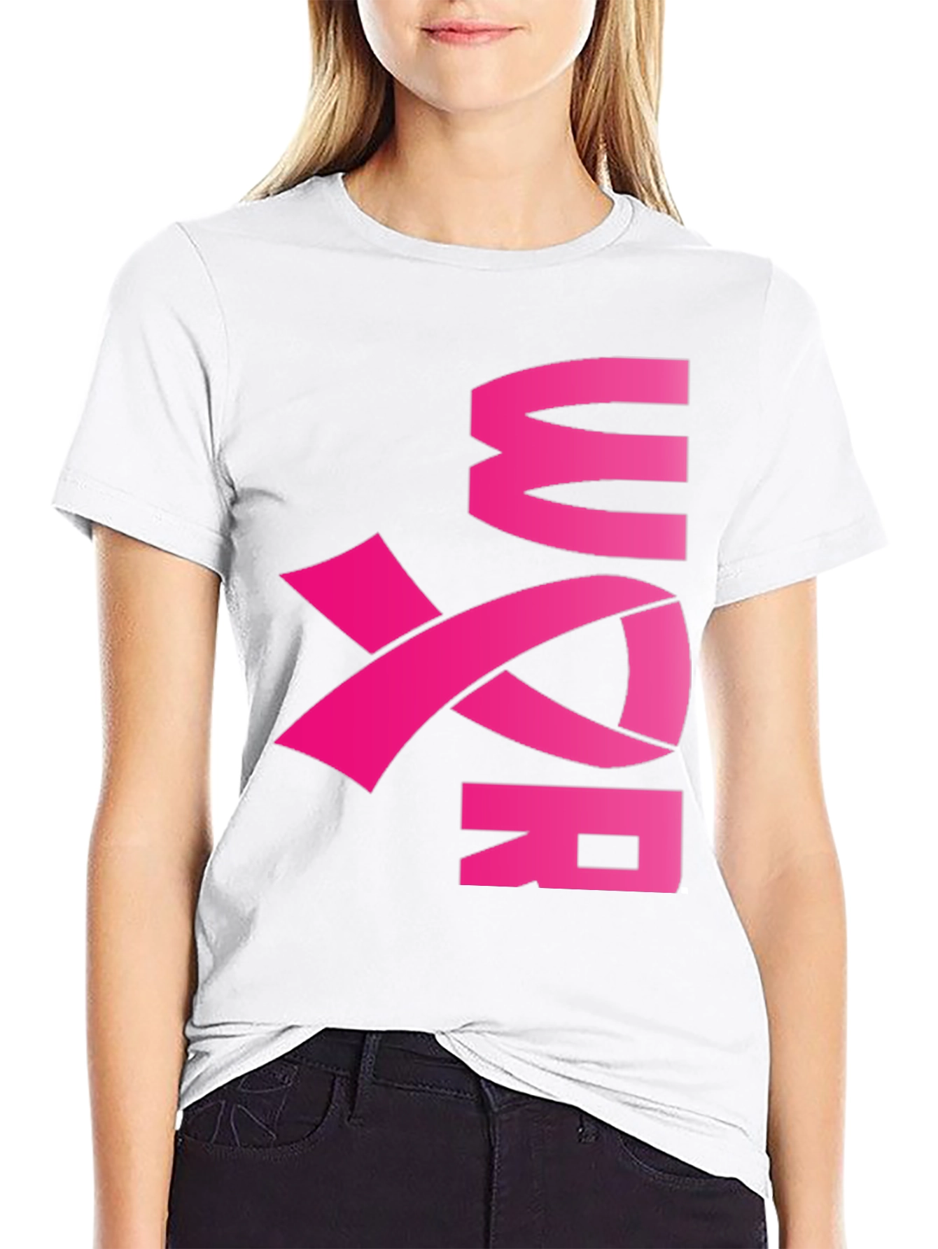 Pink Ribbon Warrior T-Shirt - Breast Cancer Awareness