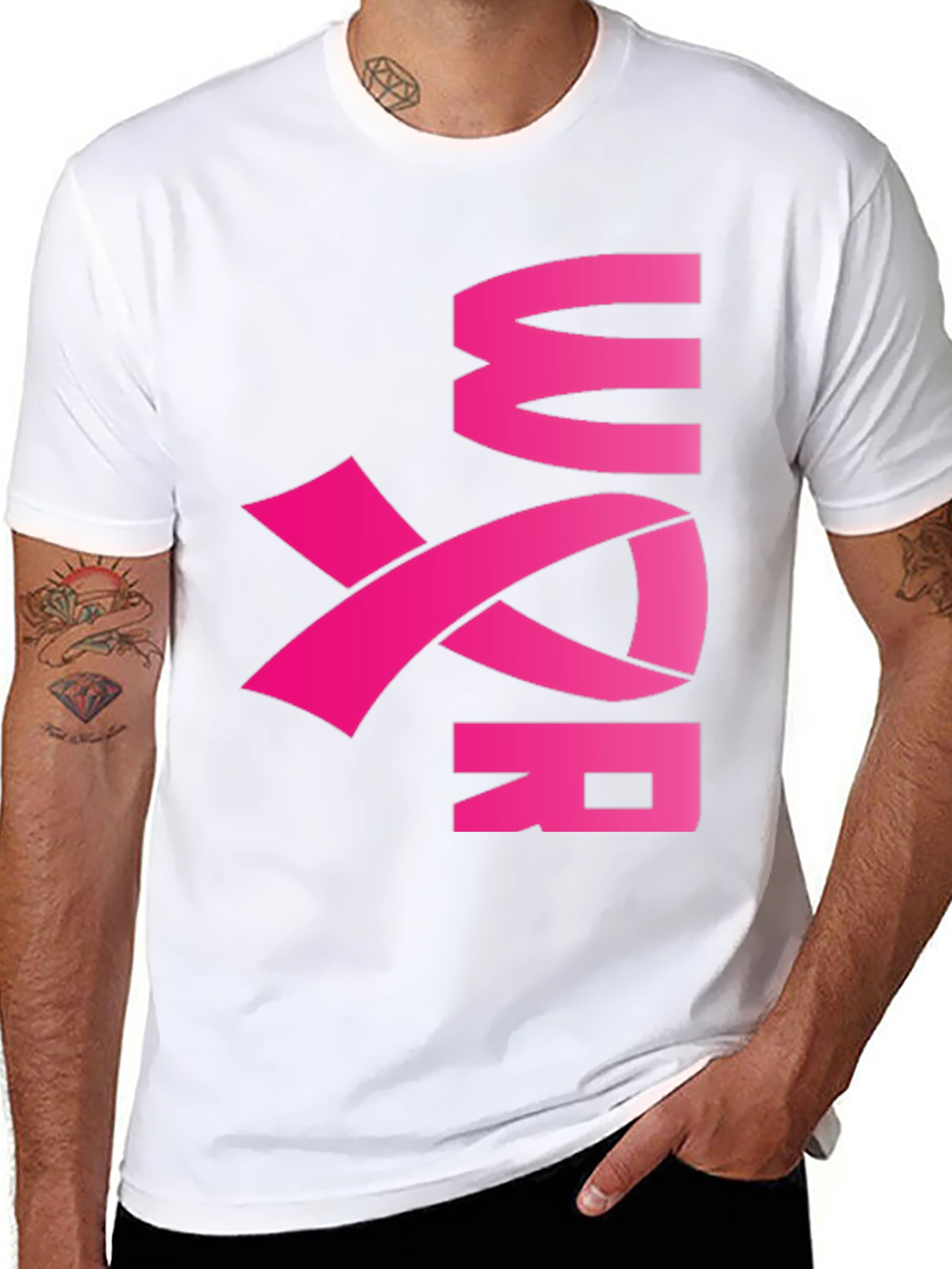 Pink Ribbon Warrior T-Shirt - Breast Cancer Awareness