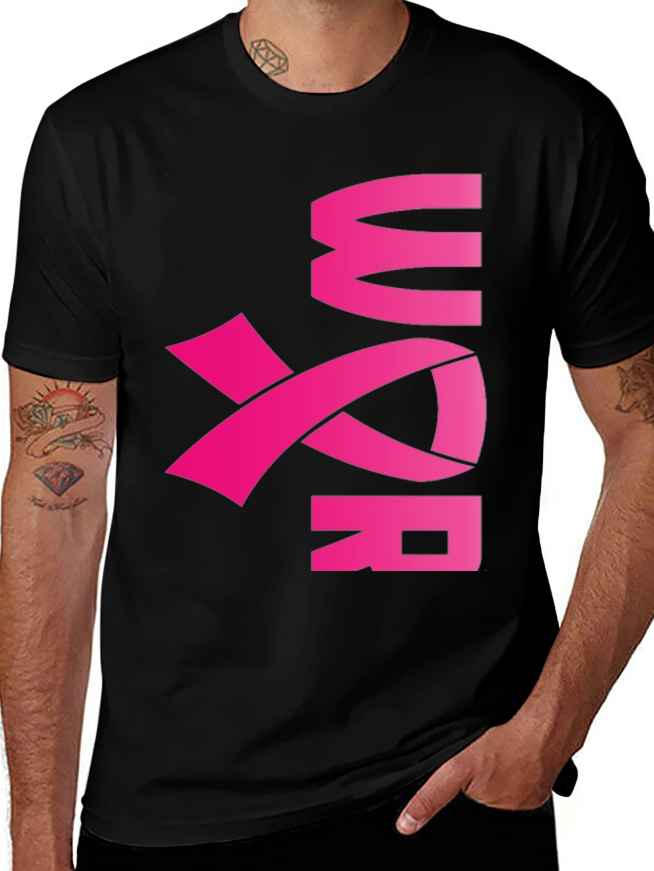 Pink Ribbon Warrior T-Shirt - Breast Cancer Awareness