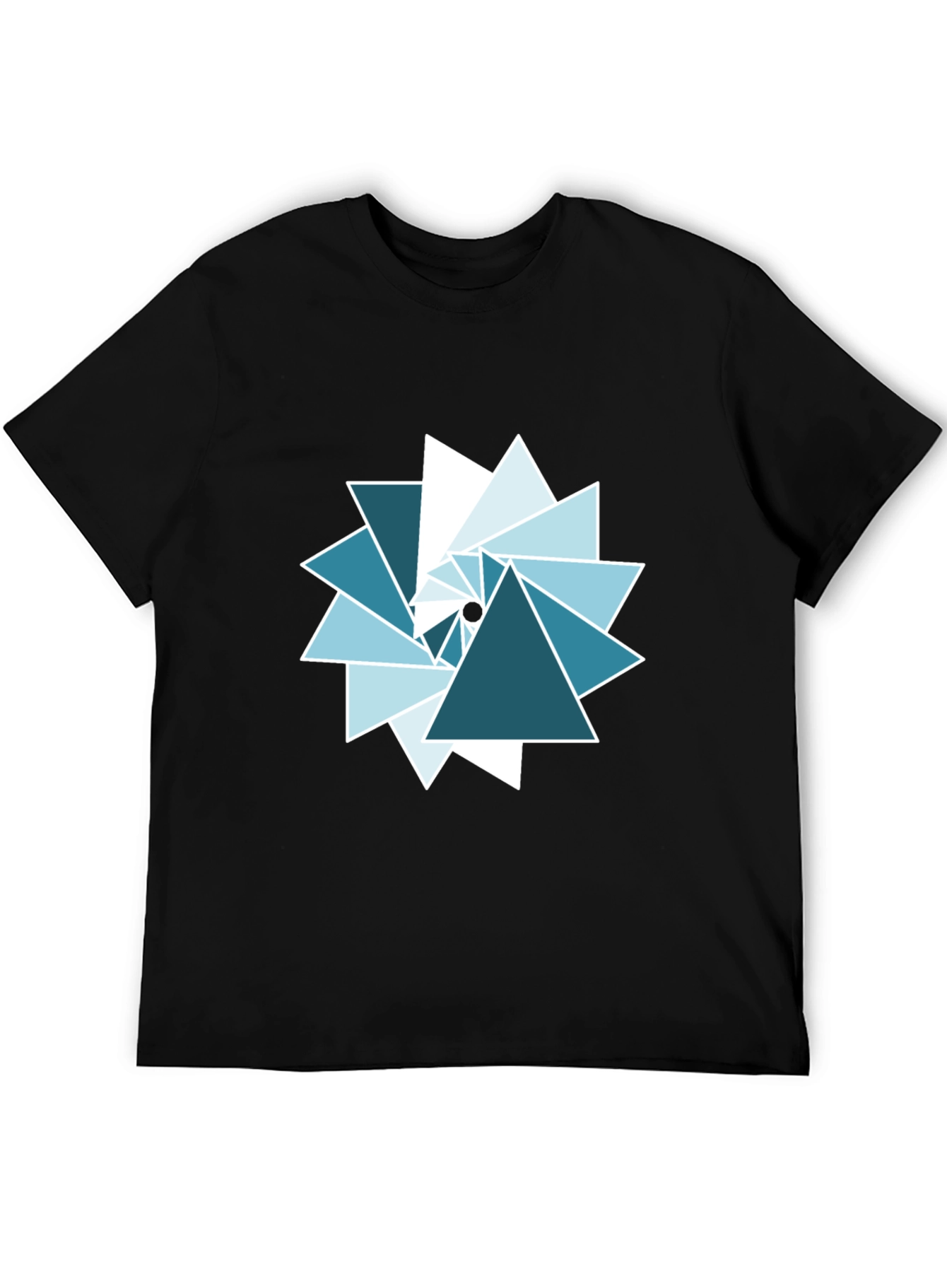Geometric Triangle Graphic Tee - Modern Design