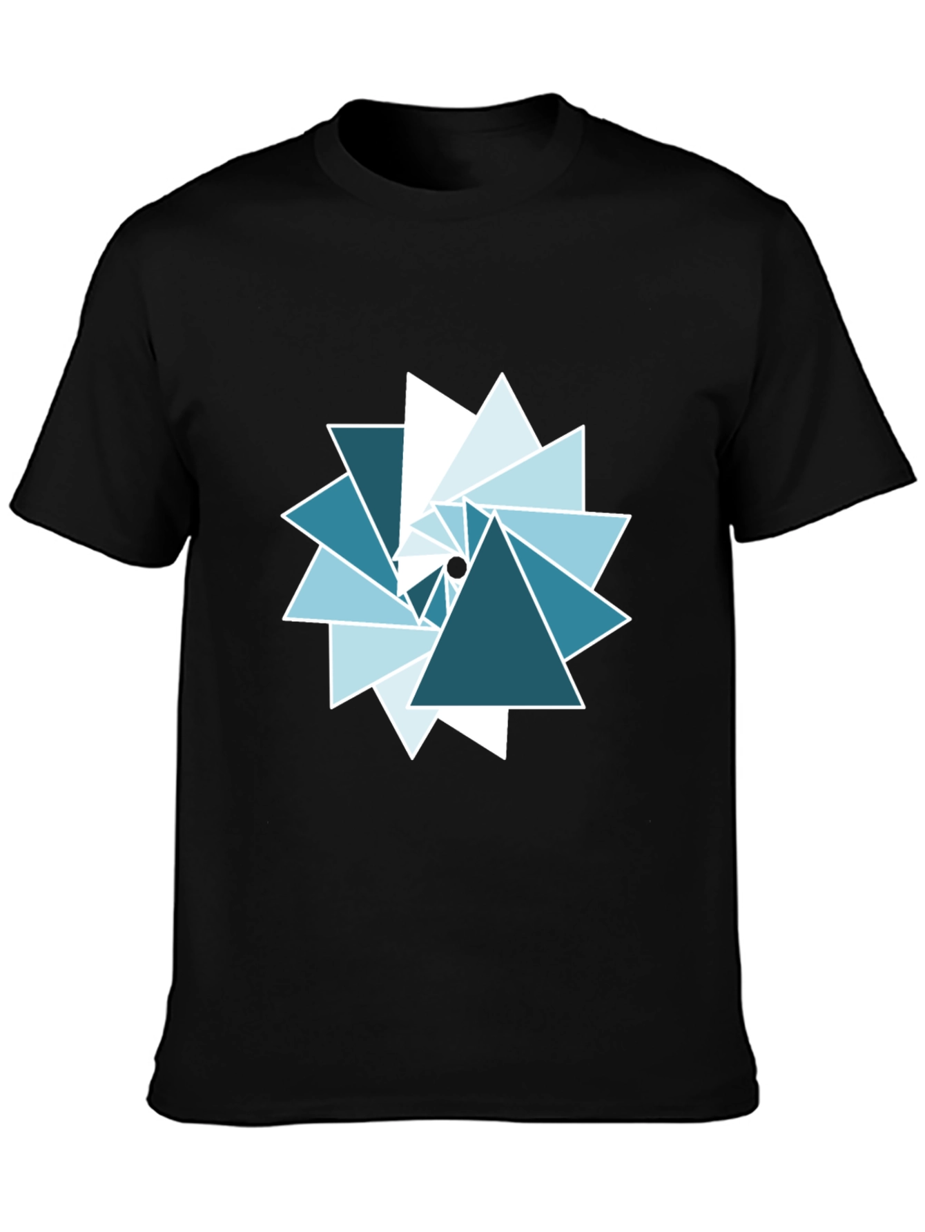 Geometric Triangle Graphic Tee - Modern Design