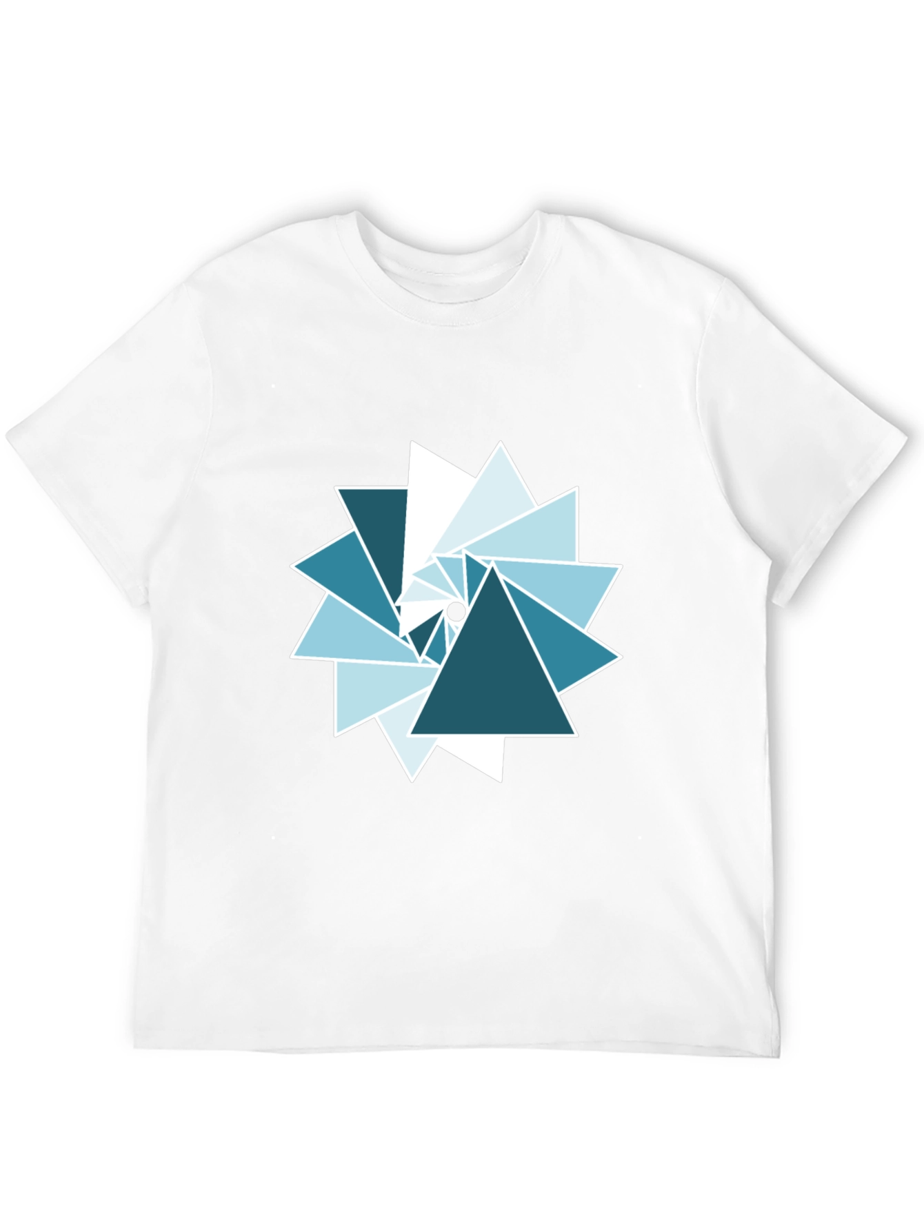 Geometric Triangle Graphic Tee - Modern Design