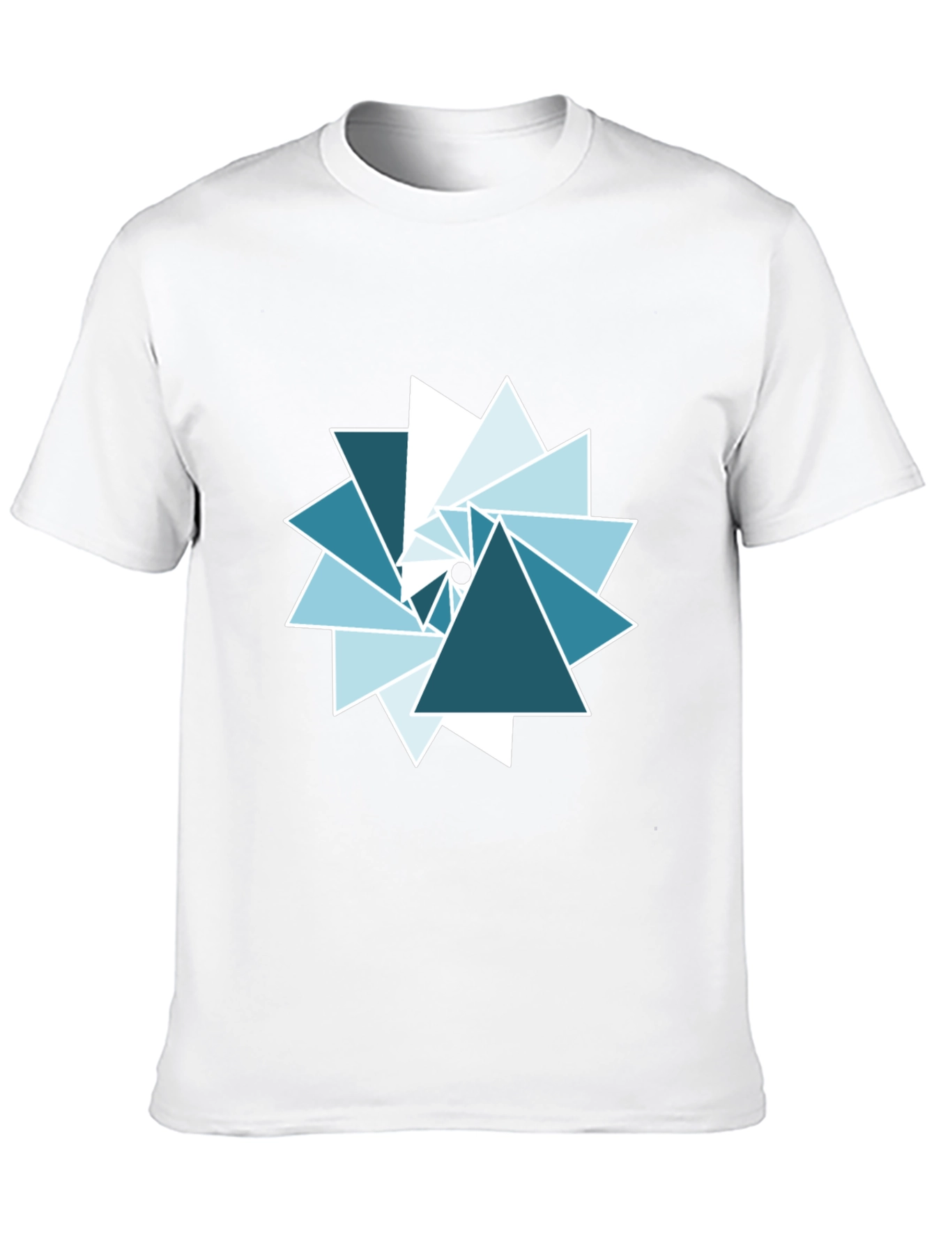 Geometric Triangle Graphic Tee - Modern Design