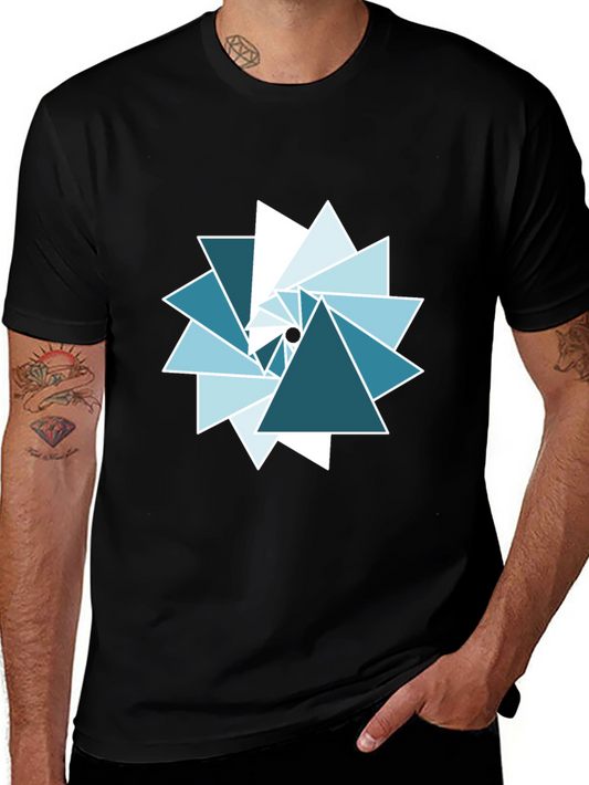 Geometric Triangle Graphic Tee - Modern Design