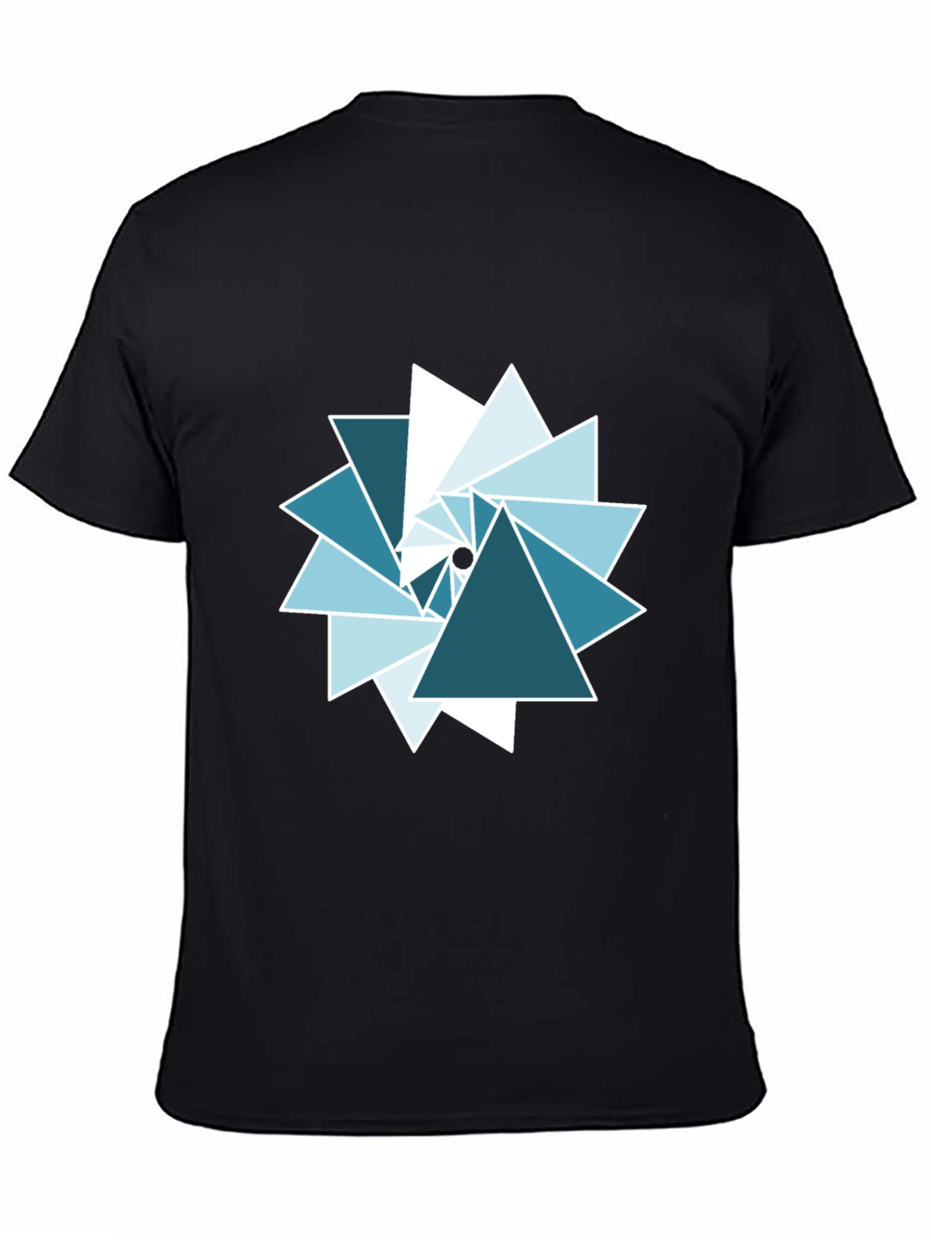 Geometric Triangle Graphic Tee - Modern Design