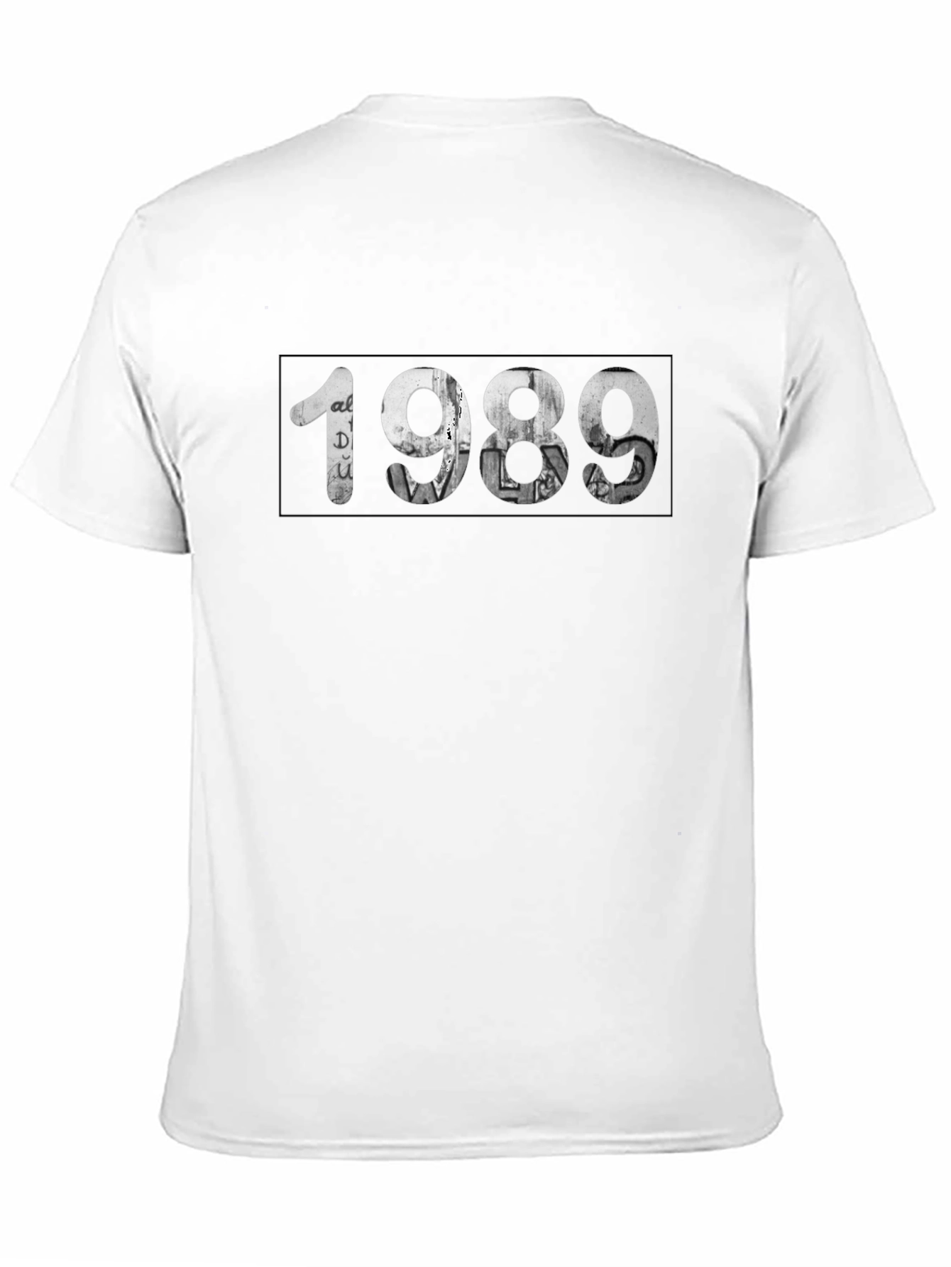 1989 Graphic Print Tee - Black Crew Neck T-Shirt