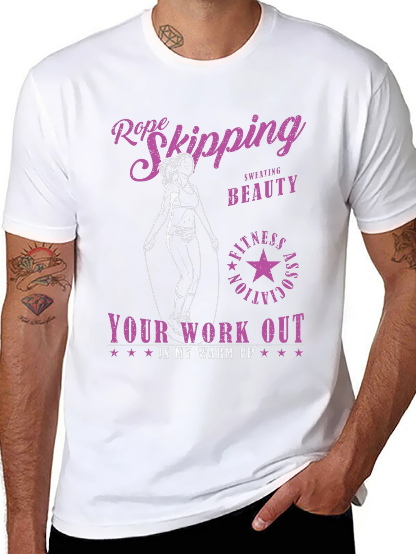 Rope Skipping Workout T-Shirt for Fitness Lovers