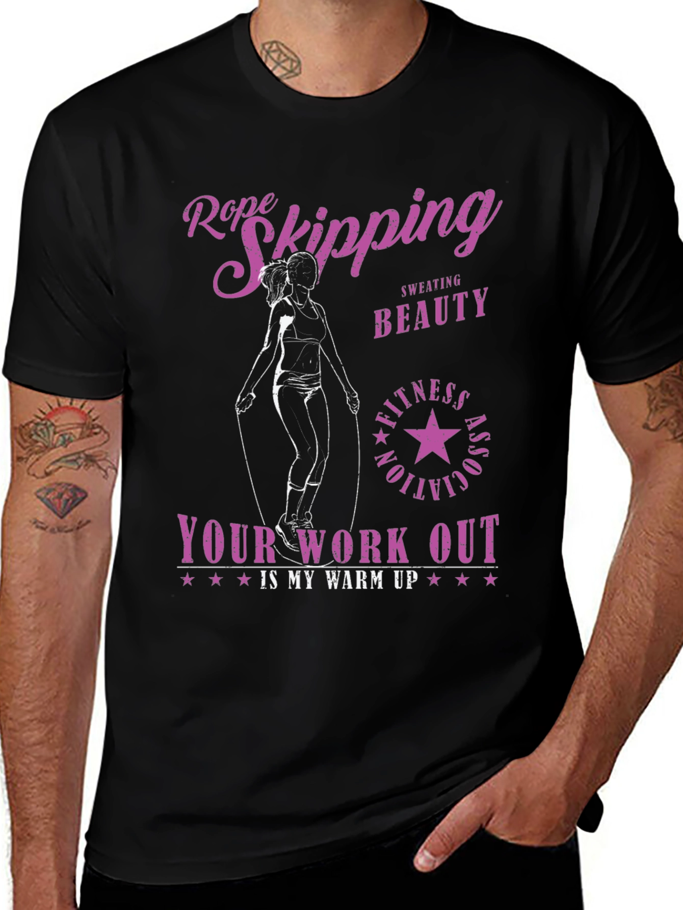 Rope Skipping Workout T-Shirt for Fitness Lovers