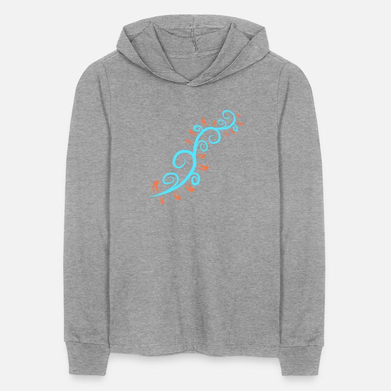 Vine Plant Blue Orange Leaves Decorative Pattern