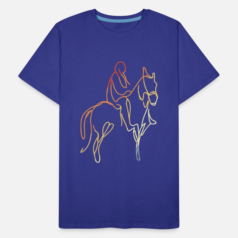 Vintage Horse Riding Drawing