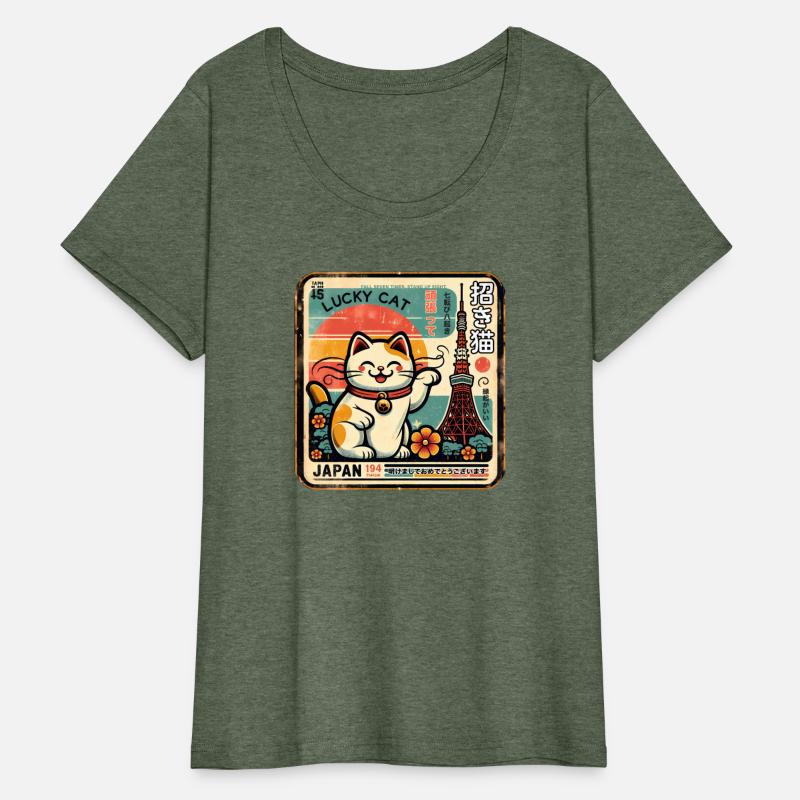 Vintage Kawaii Lucky Cat - Blessings of Happiness