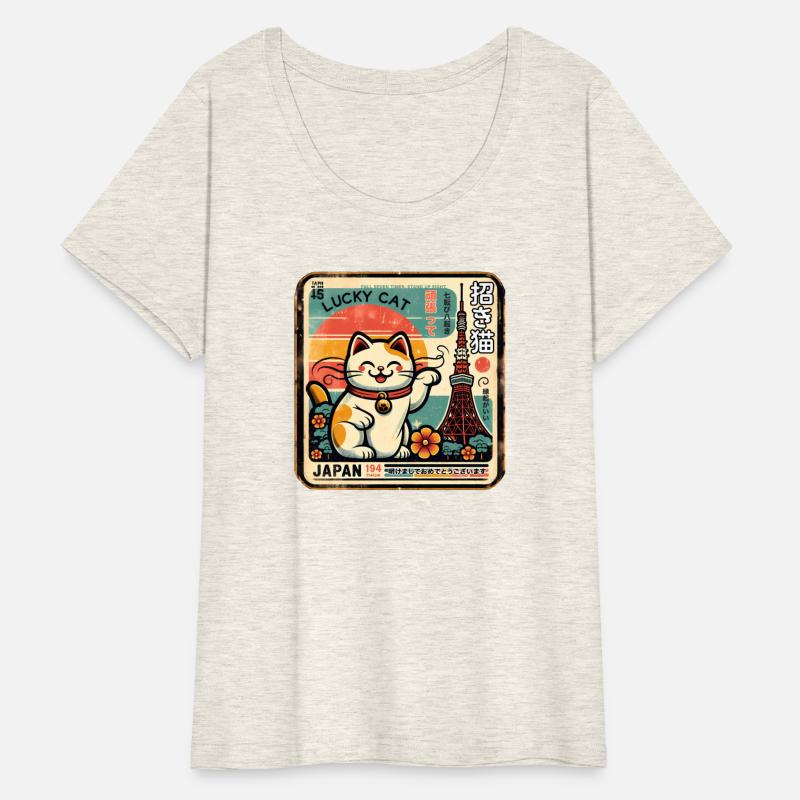 Vintage Kawaii Lucky Cat - Blessings of Happiness