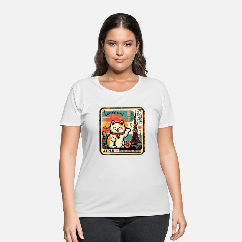 Vintage Kawaii Lucky Cat - Blessings of Happiness