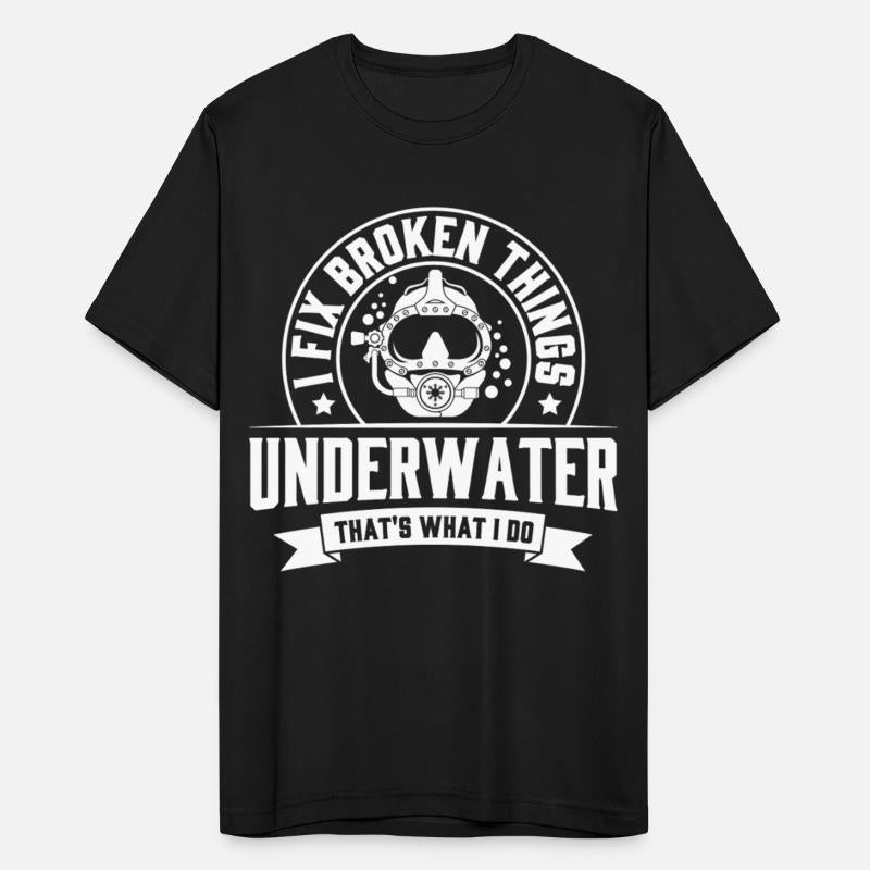 Vintage-Style Print for Scuba Diver