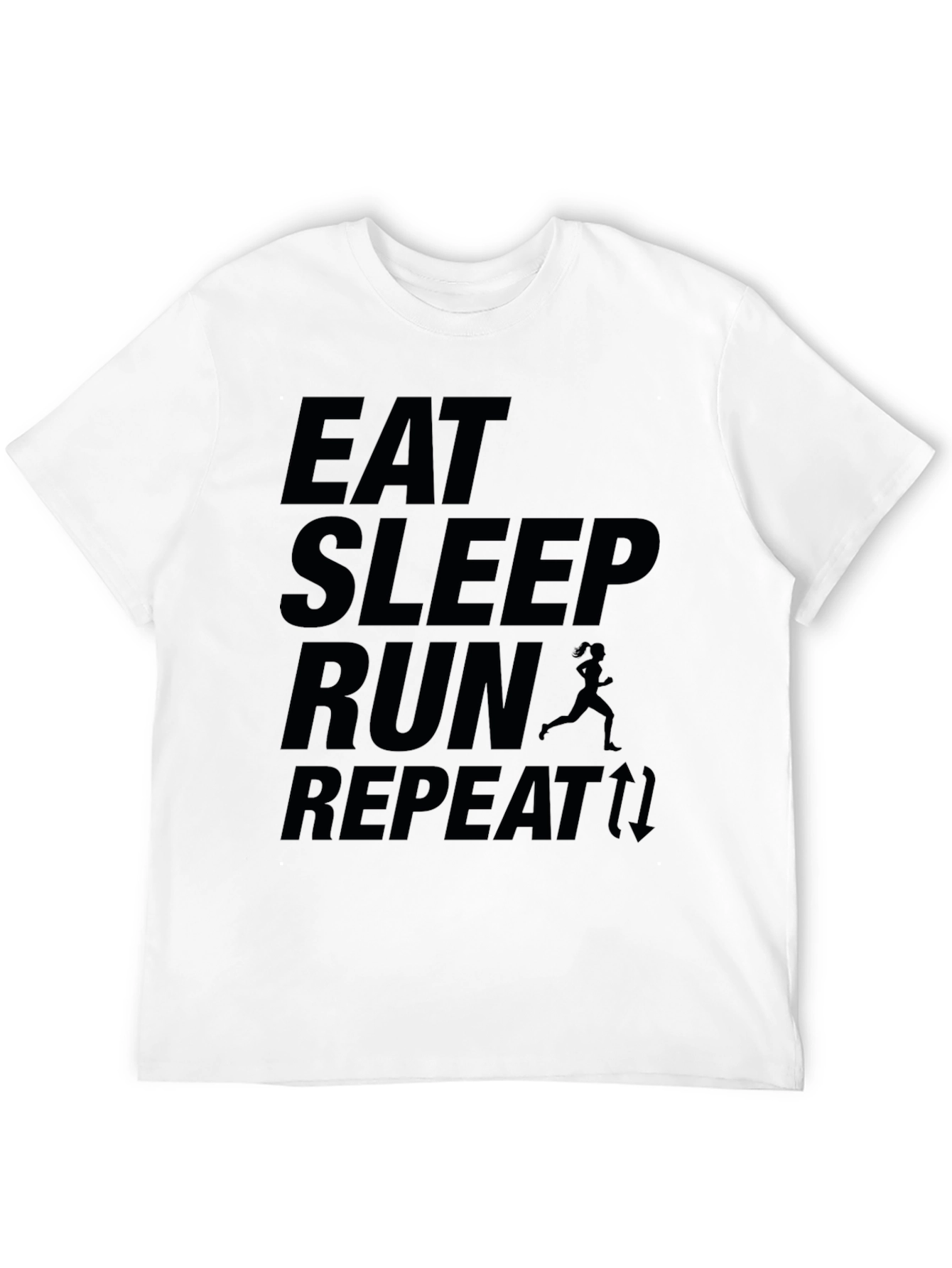 Eat Sleep Run Repeat Black T-Shirt