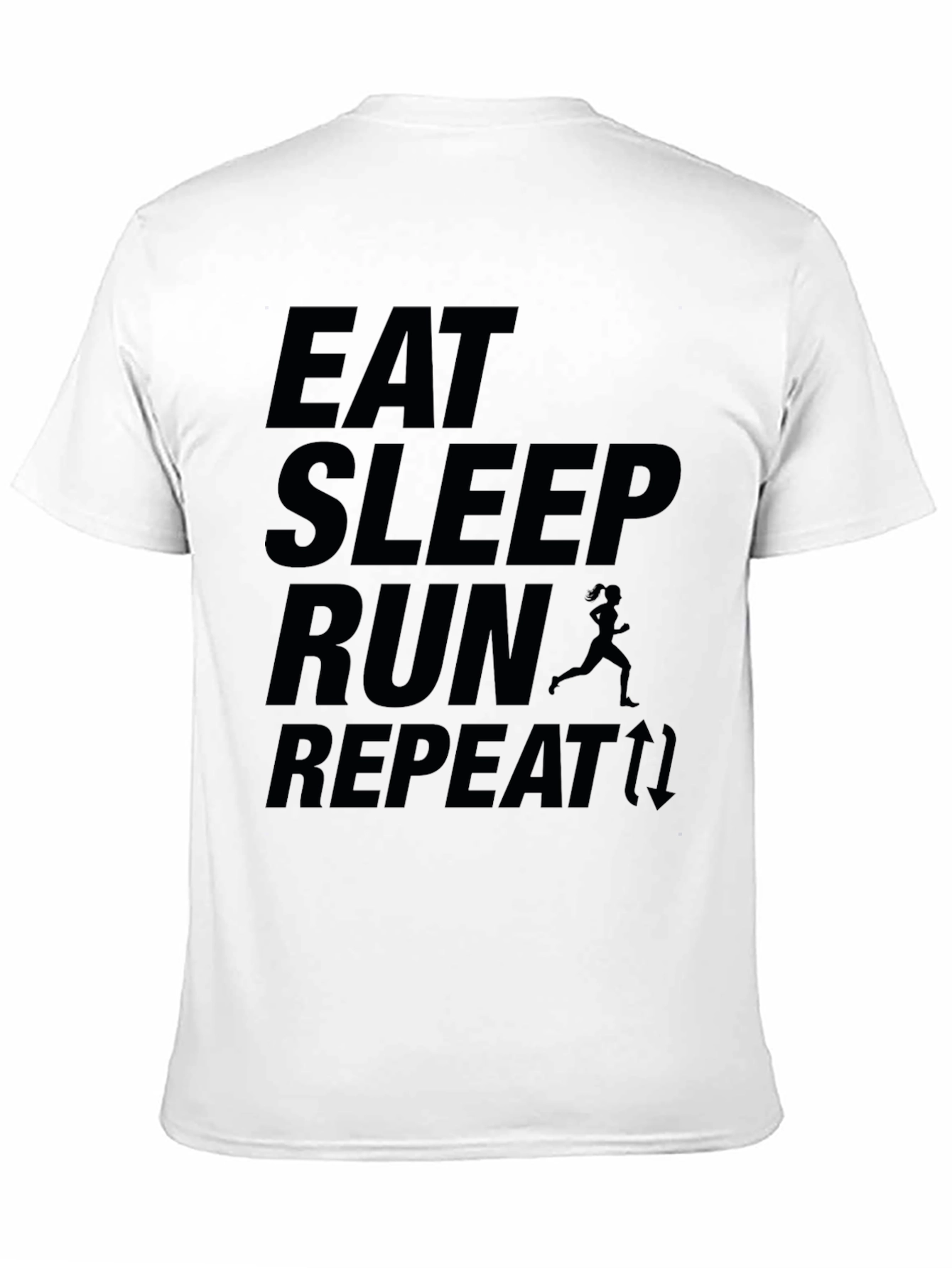 Eat Sleep Run Repeat Black T-Shirt