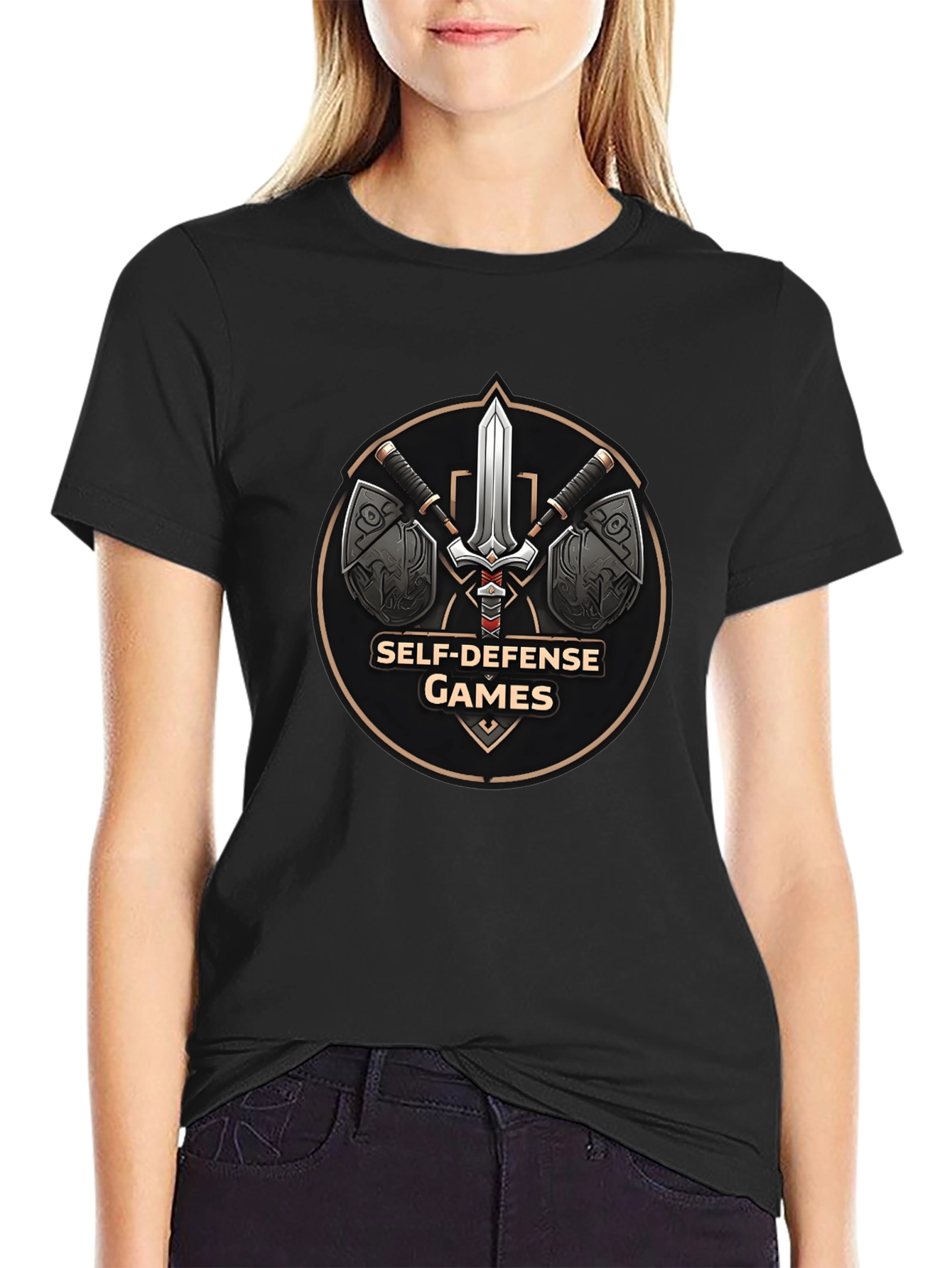 Self-Defense Games Black T-Shirt