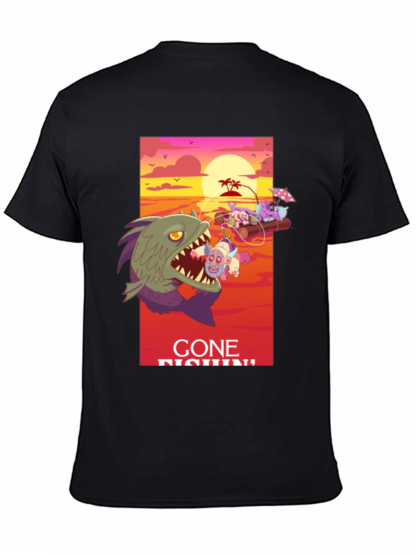 Gone Fishin Graphic Tee - Unique Design
