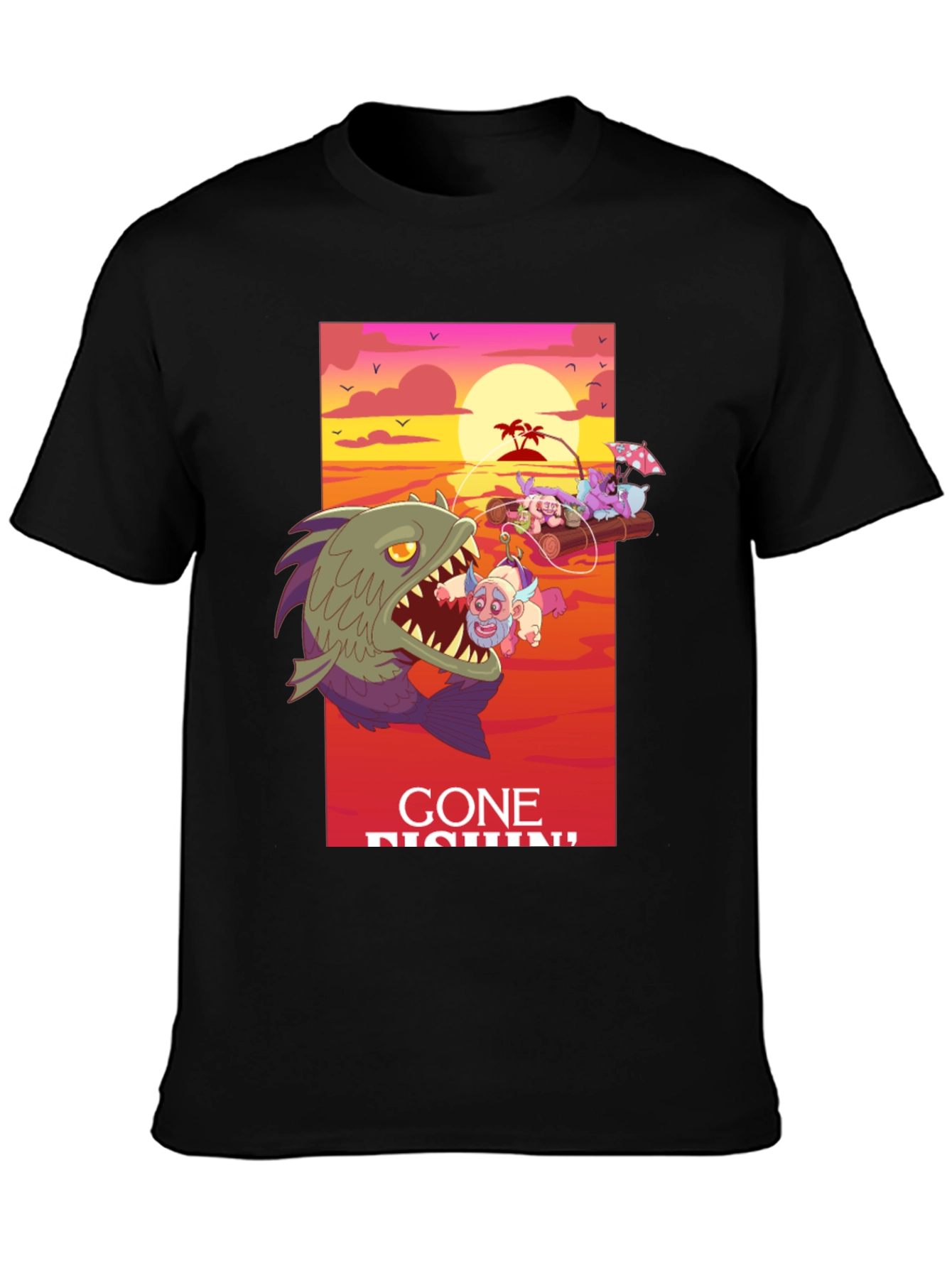 Gone Fishin Graphic Tee - Unique Design