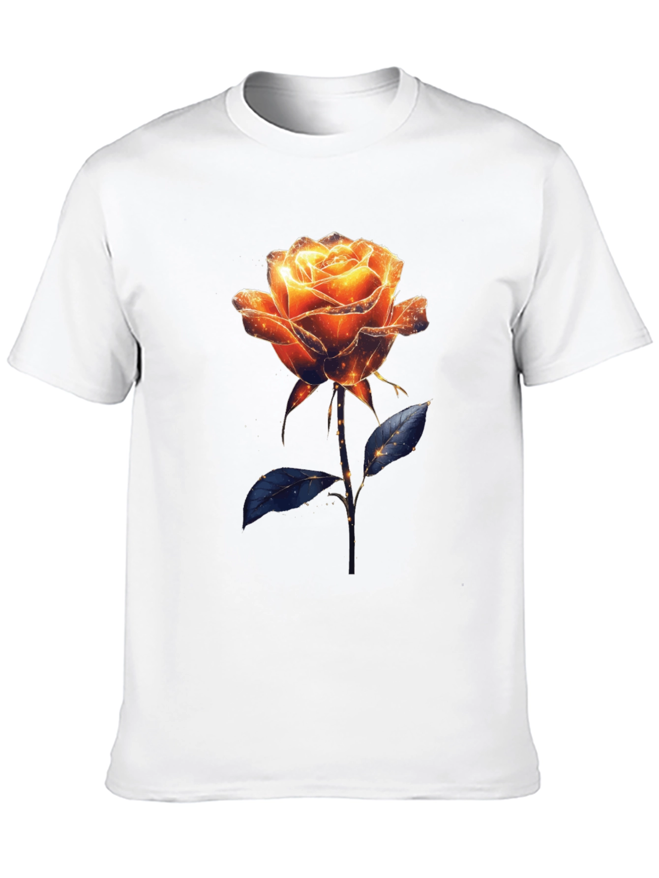Galaxy Rose Graphic Tee - Stylish Mens Black T-Shirt