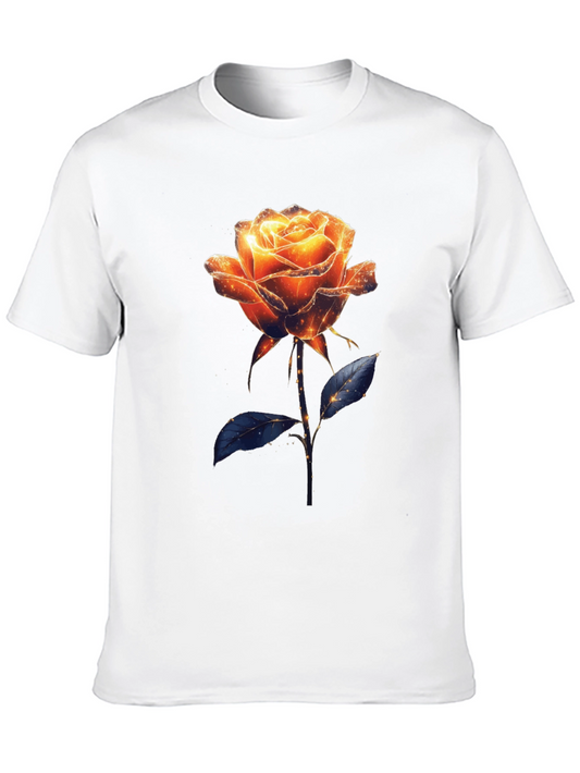 Galaxy Rose Graphic Tee - Stylish Mens Black T-Shirt