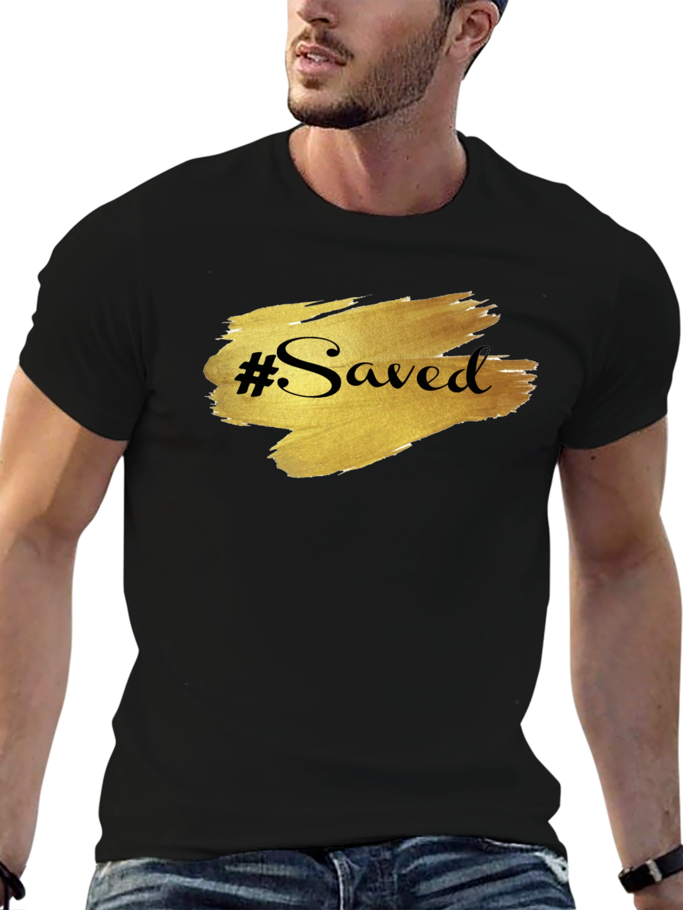 #Saved Graphic Tee - Stylish Christian Apparel