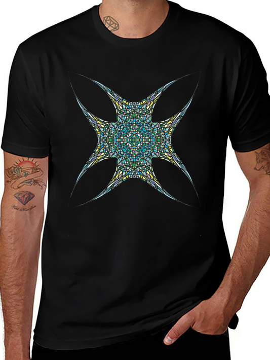 Abstract Mosaic T-Shirt - Modern Graphic Tee