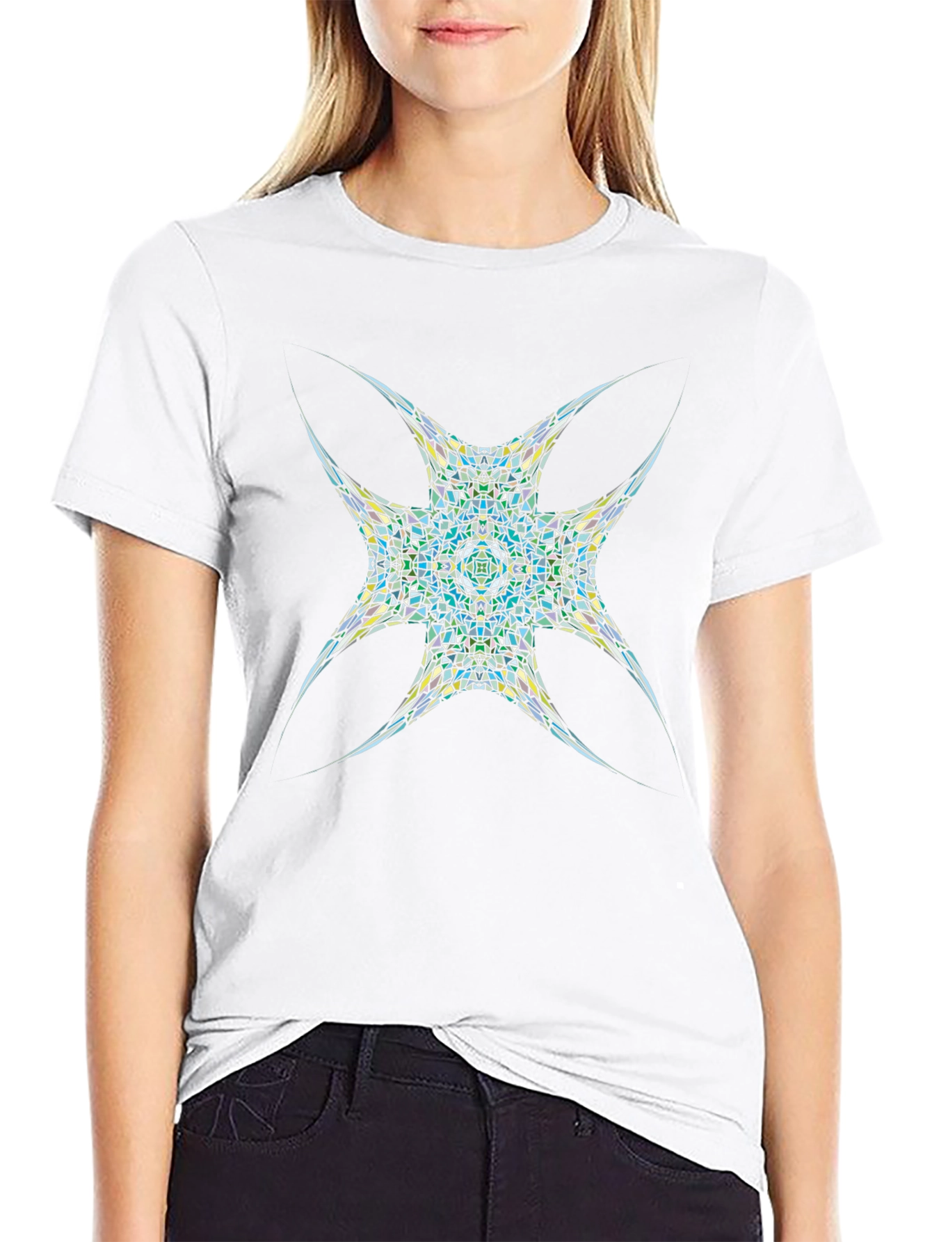 Abstract Mosaic T-Shirt - Modern Graphic Tee