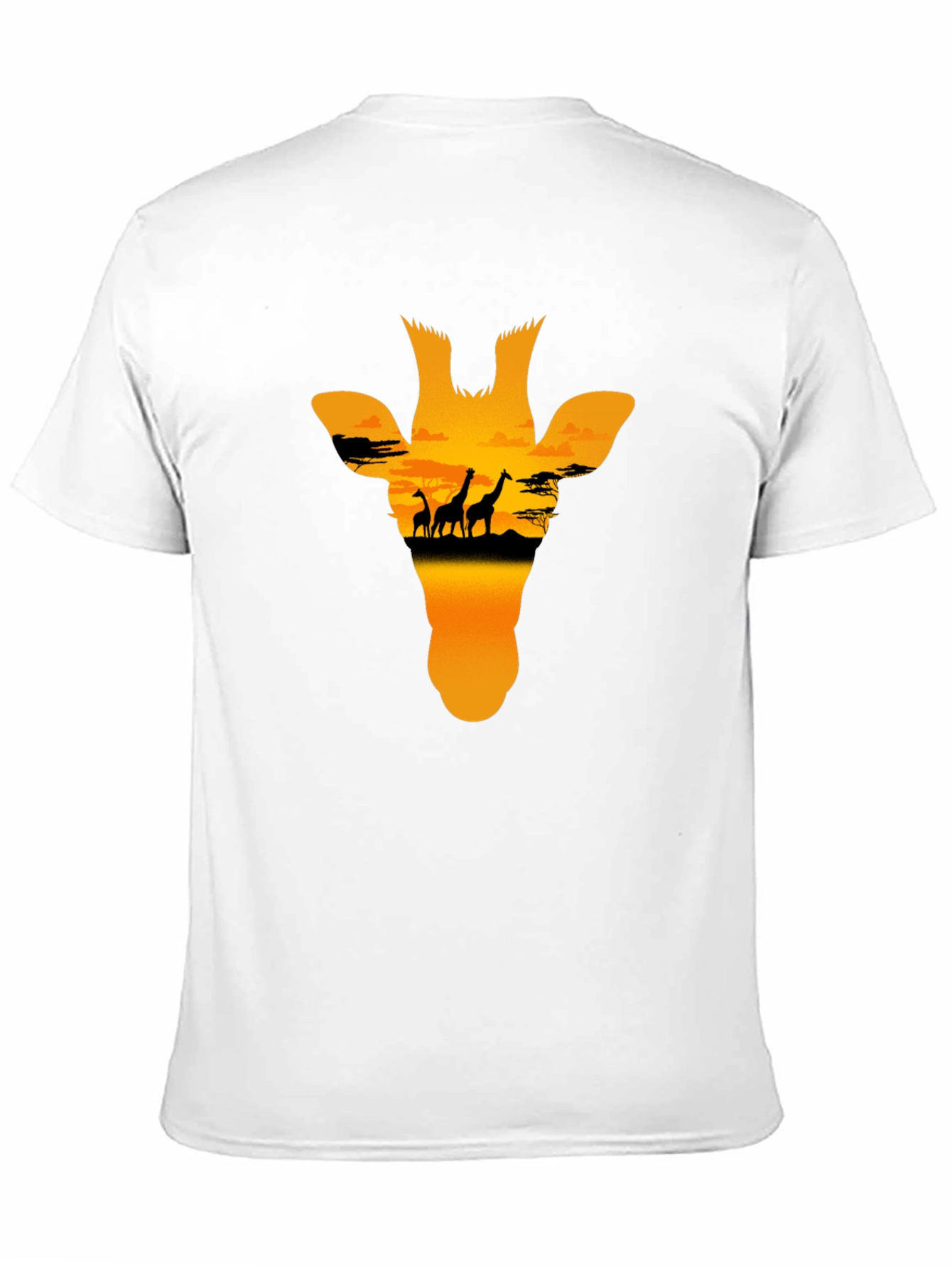 Giraffe Sunset Graphic Tee - Black