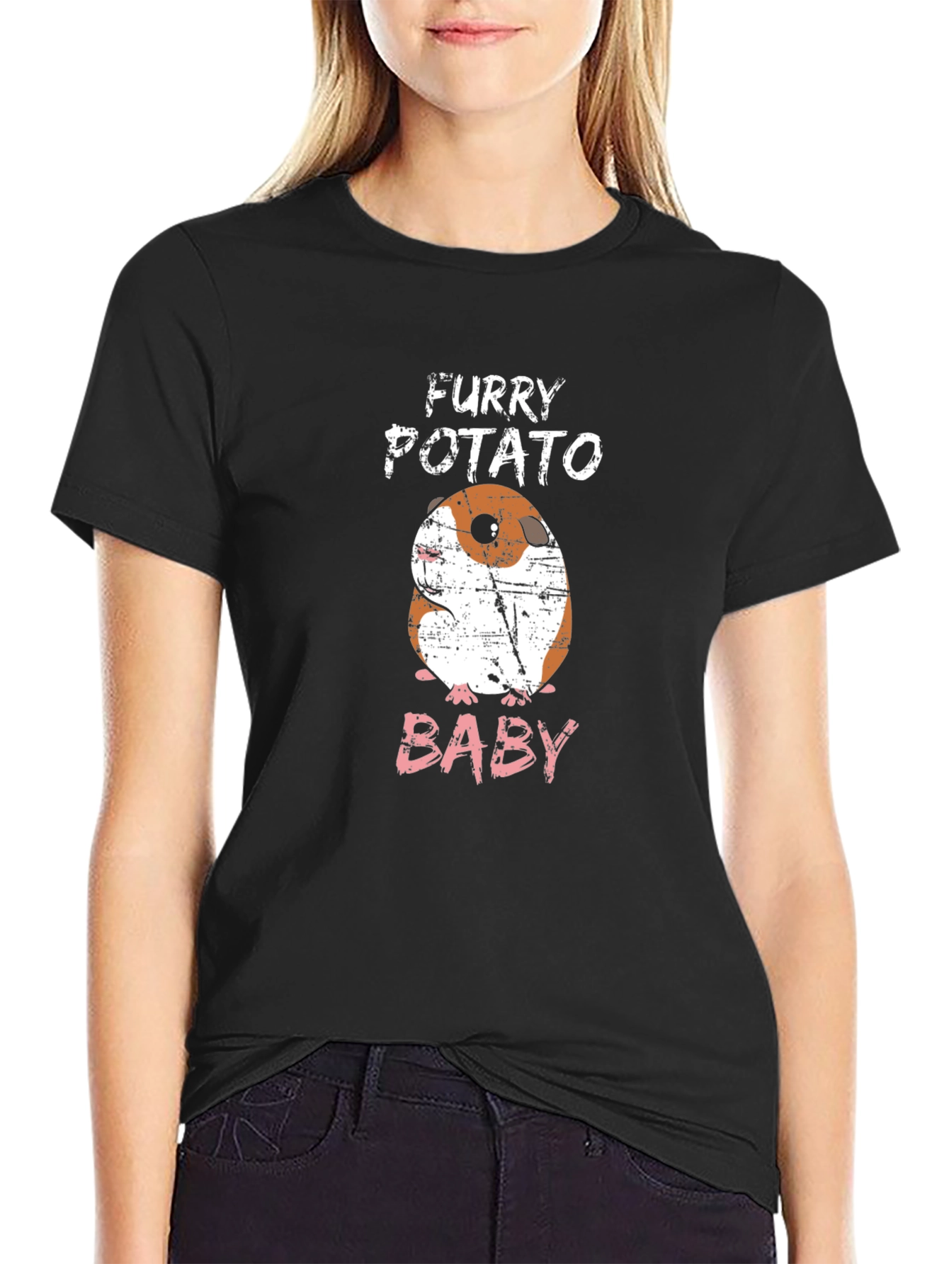 Furry Potato Baby T-Shirt - Cute Guinea Pig Tee