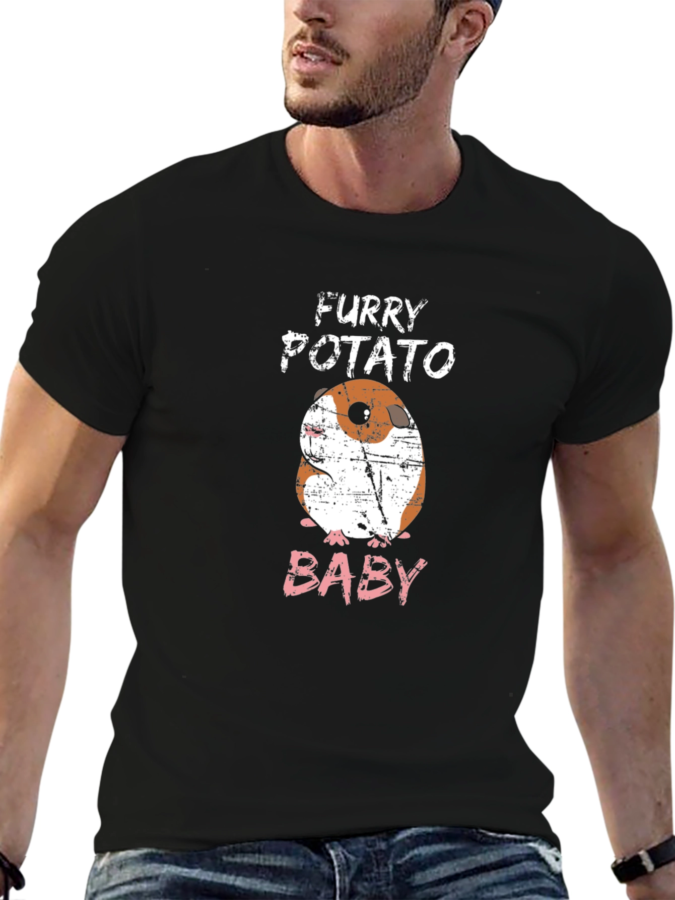 Furry Potato Baby T-Shirt - Cute Guinea Pig Tee