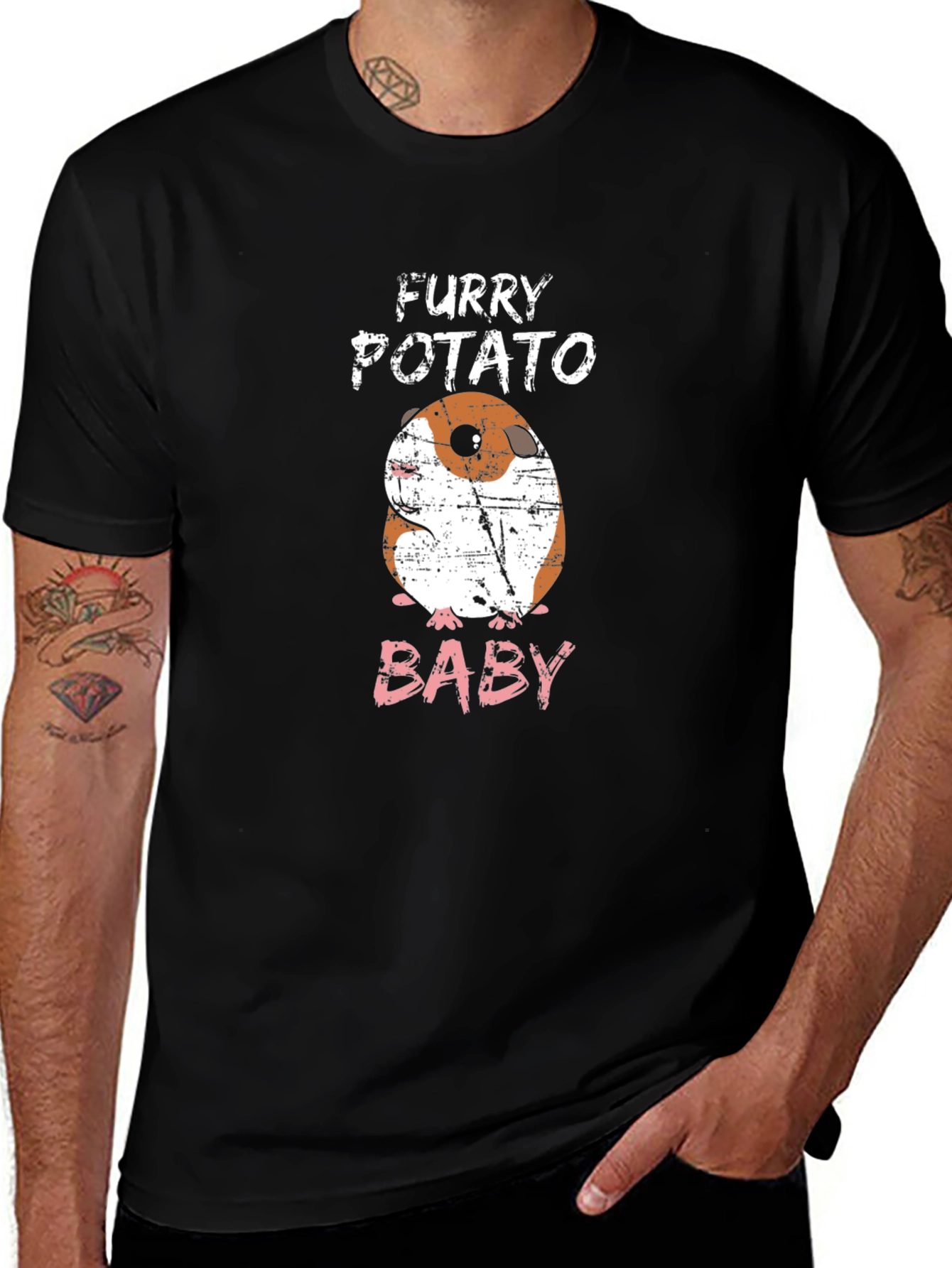 Furry Potato Baby T-Shirt - Cute Guinea Pig Tee