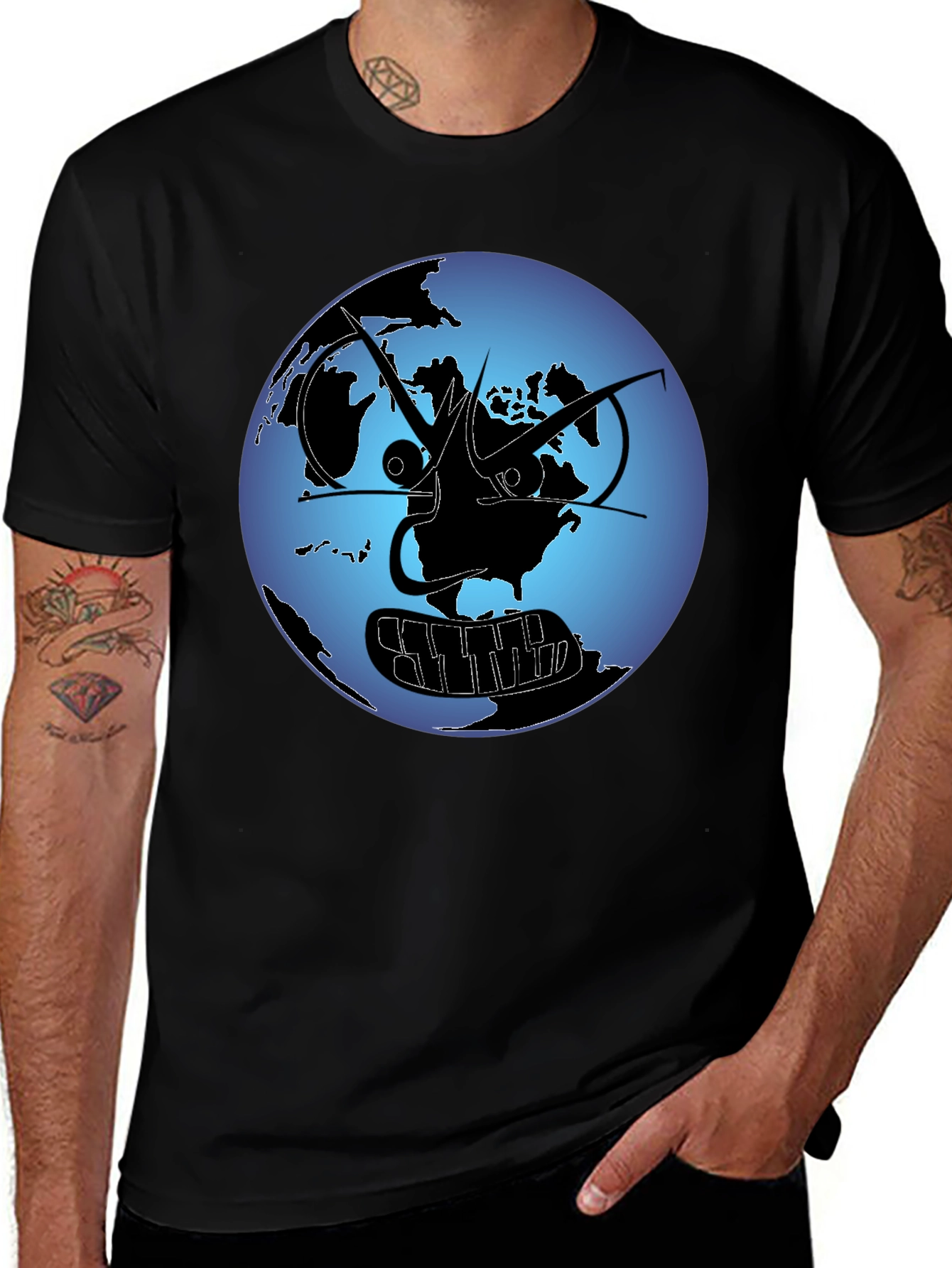 Abstract Earth Graphic T-Shirt