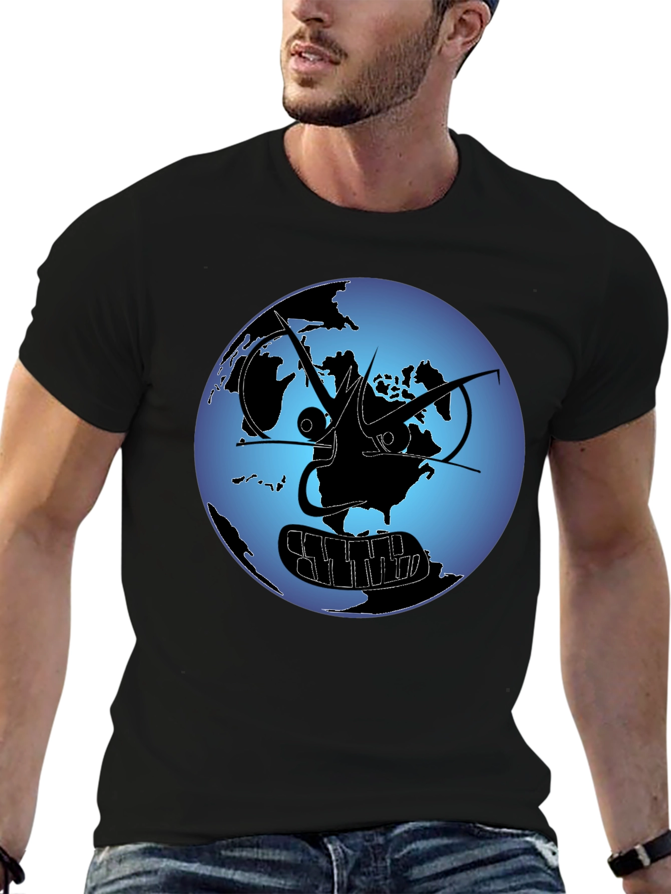 Abstract Earth Graphic T-Shirt
