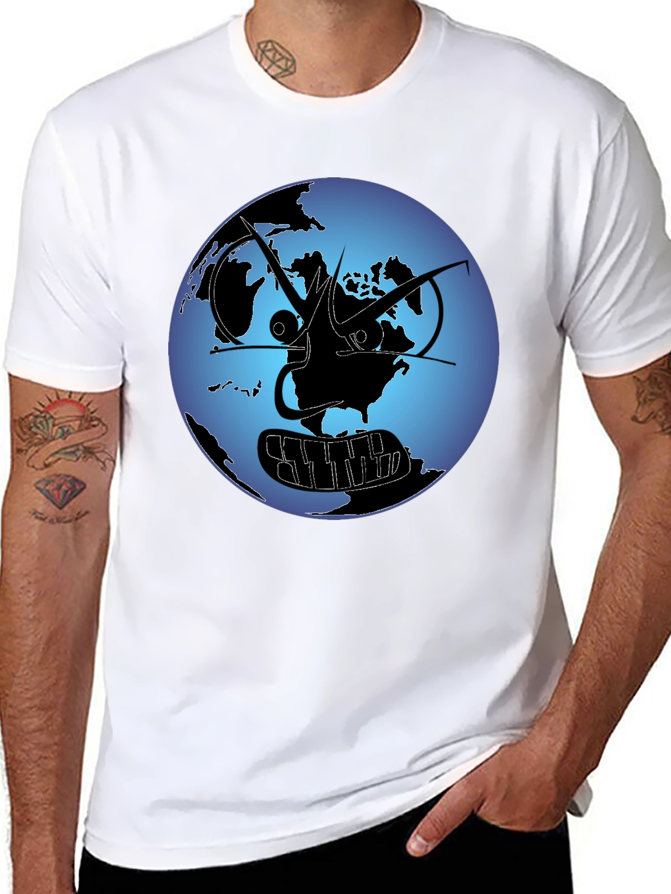 Abstract Earth Graphic T-Shirt