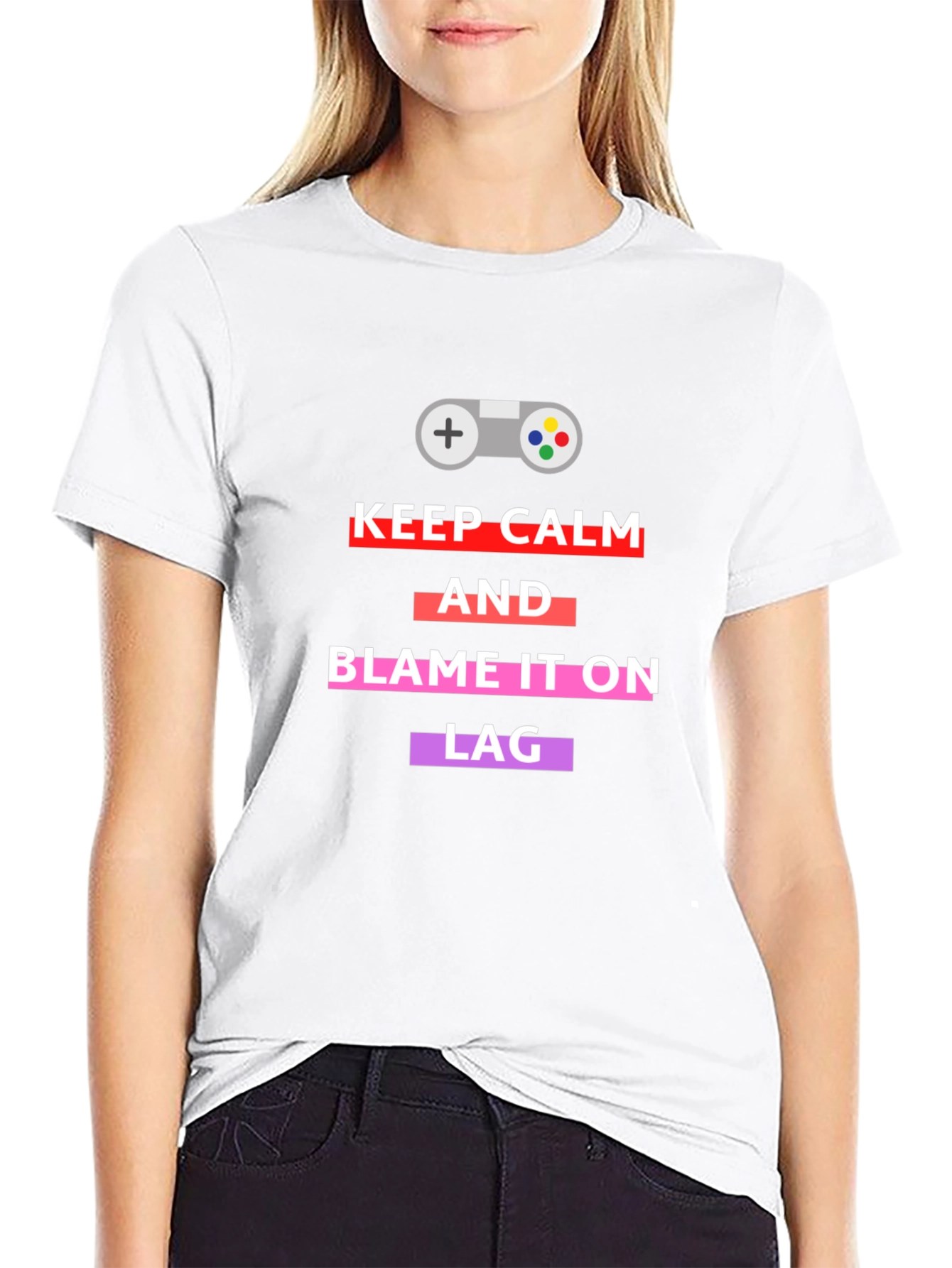 Gamer T-Shirt: Keep Calm & Blame Lag