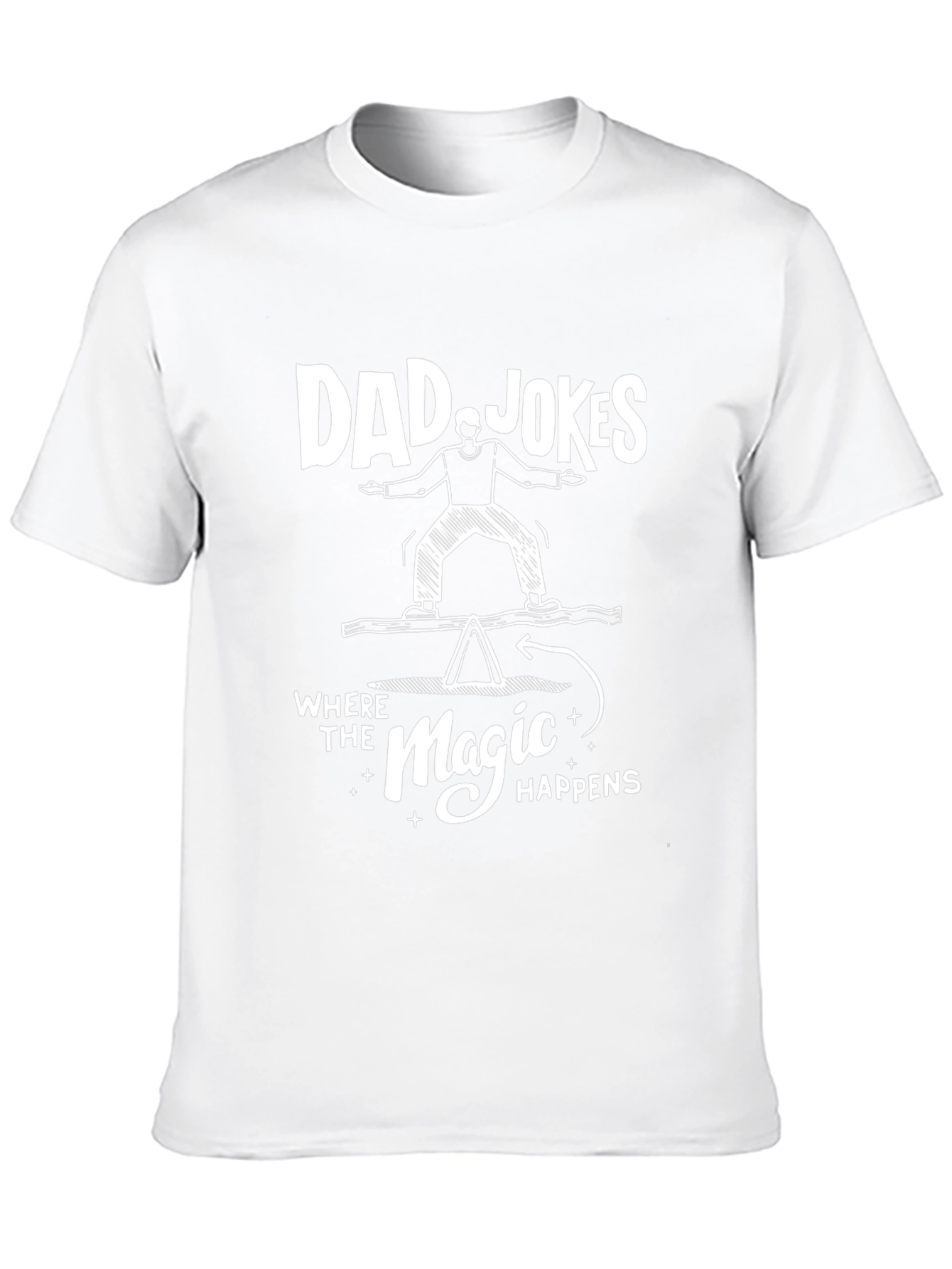 Dad Jokes Magic Happens Graphic Tee