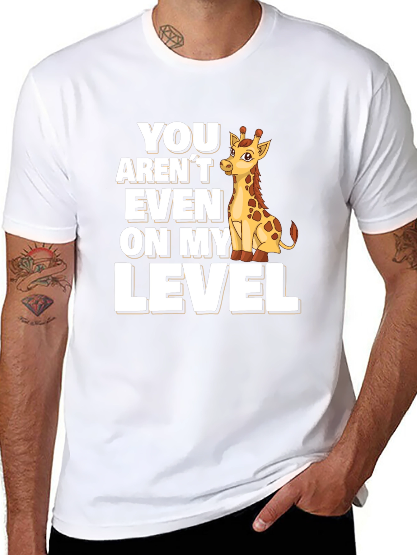 Giraffe Level T-Shirt - Funny Animal Tee