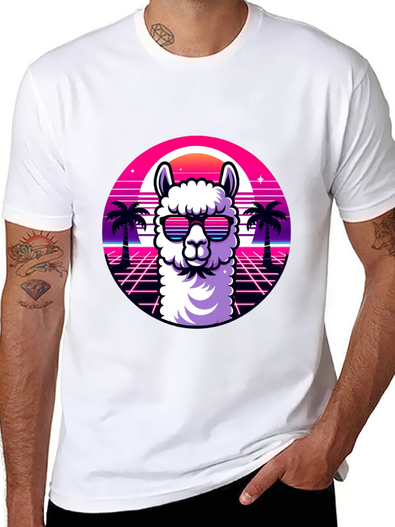 Retro Llama T-Shirt: Cool Animal Graphic Tee