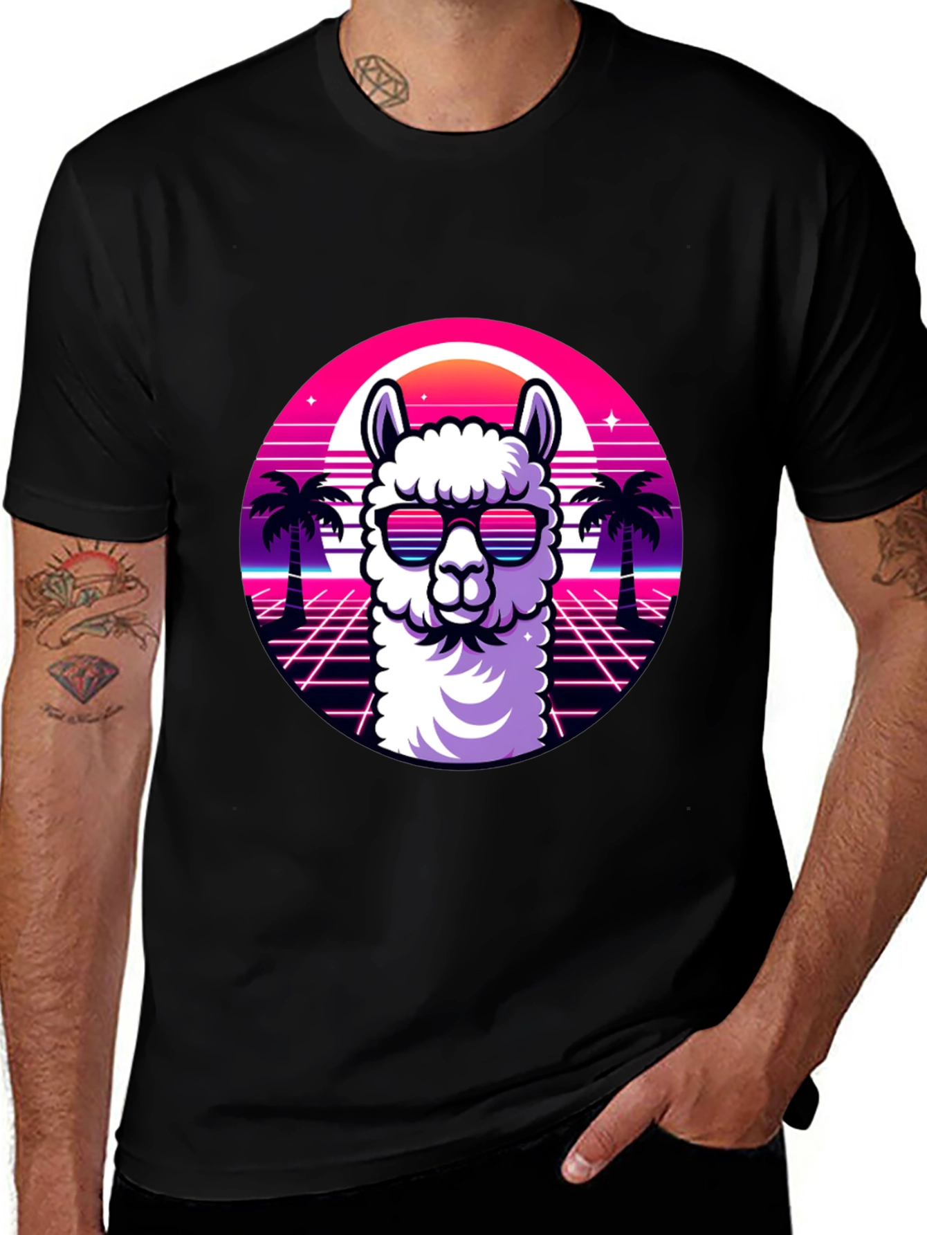 Retro Llama T-Shirt: Cool Animal Graphic Tee