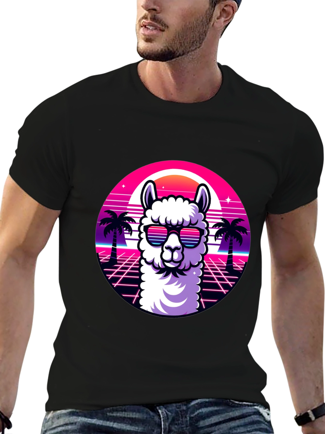 Retro Llama T-Shirt: Cool Animal Graphic Tee