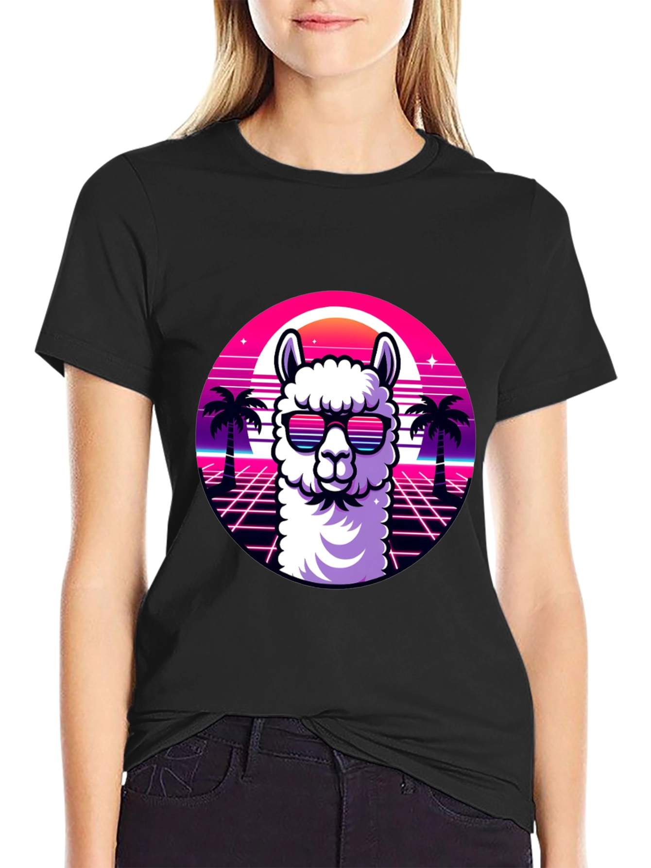 Retro Llama T-Shirt: Cool Animal Graphic Tee