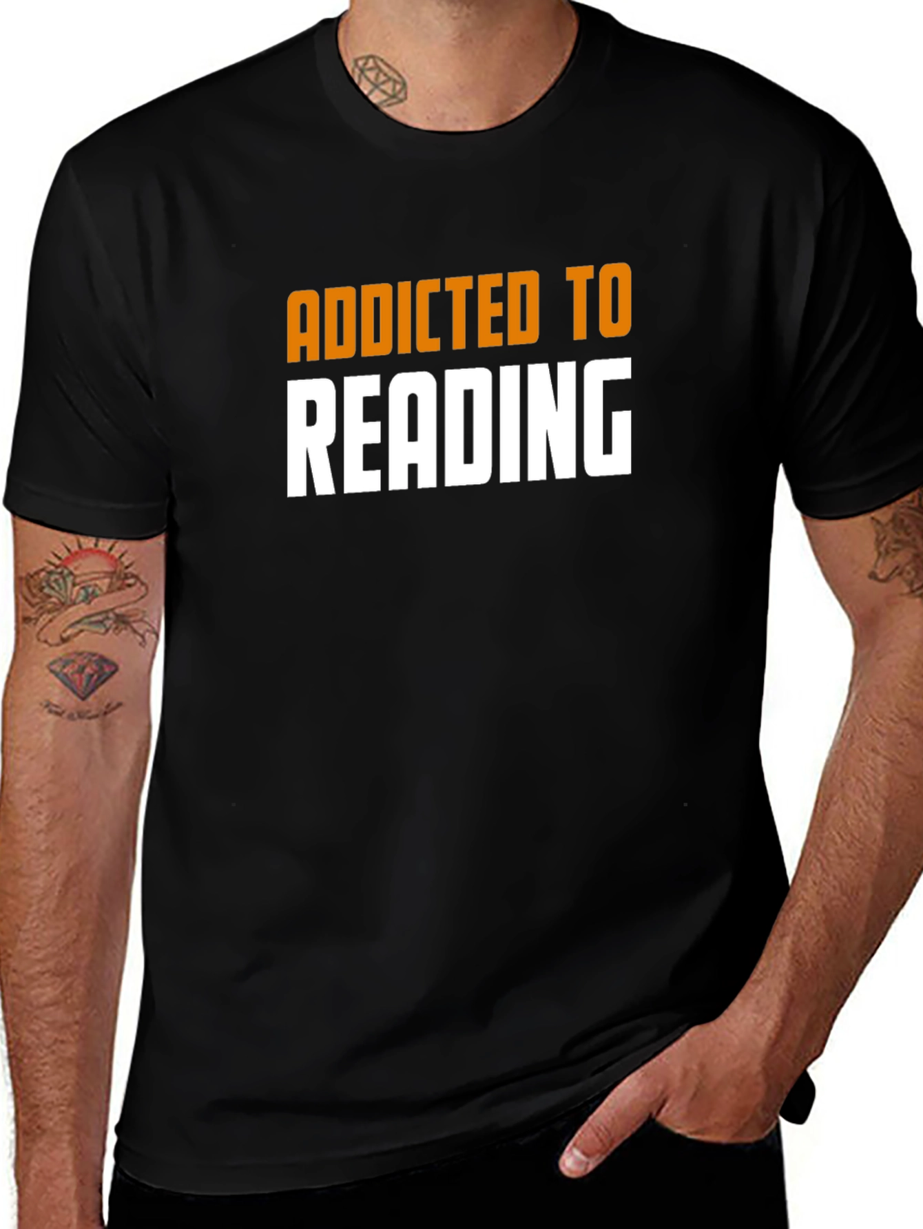 Addicted to Reading Black T-Shirt
